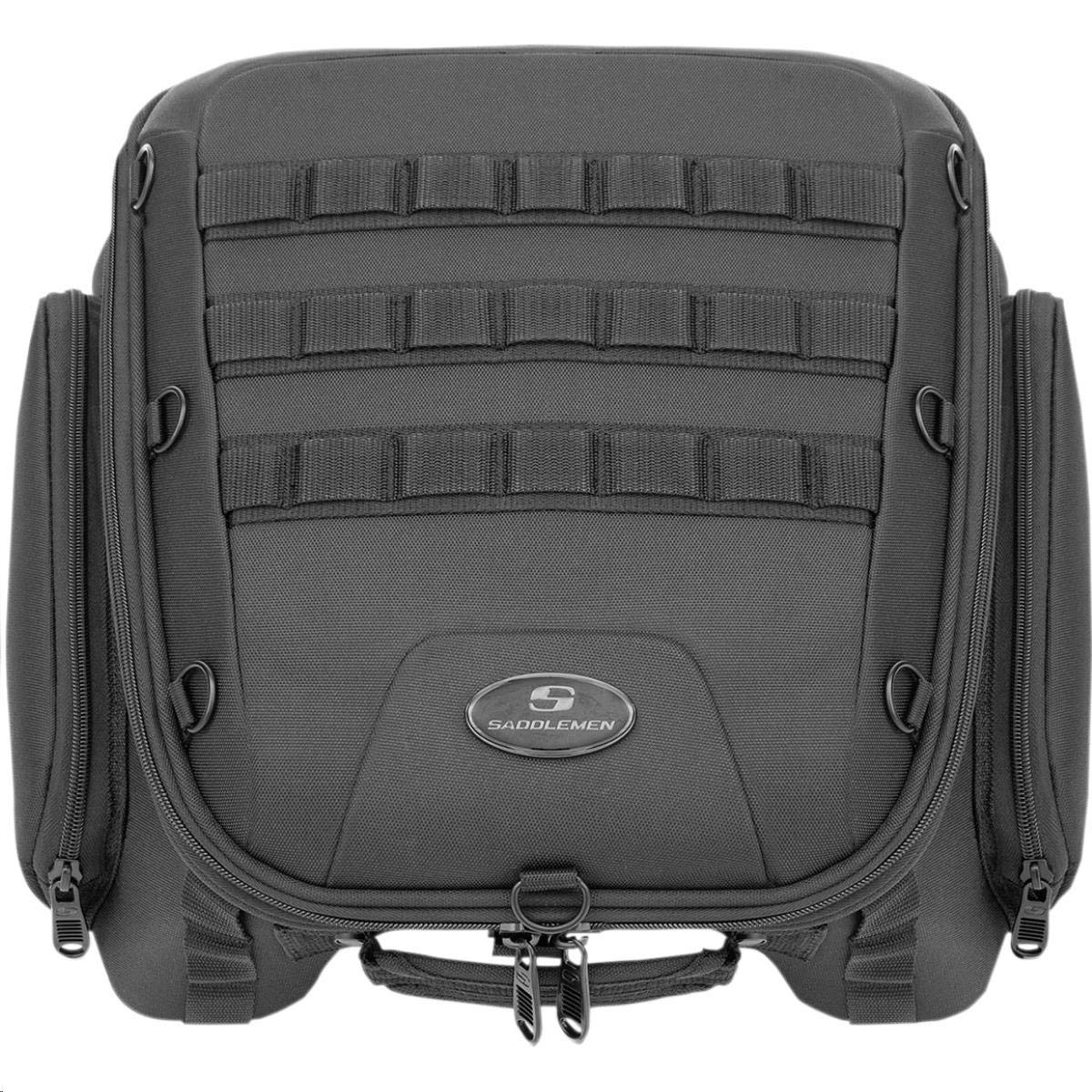 Saddlemen TS1450R Tactical Tunnel Tail Street Motorcycle Tail Bag - Black, One Size - Waterproof Storage for Commuting & Road Trips