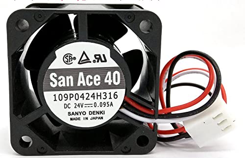 40mm 24V 0.095A 4028 Cooling Fan - Replacement for 109P0424H316 4MC - Perfect for PC Cooling, Electronics, and Industrial Equipment Ventilation
