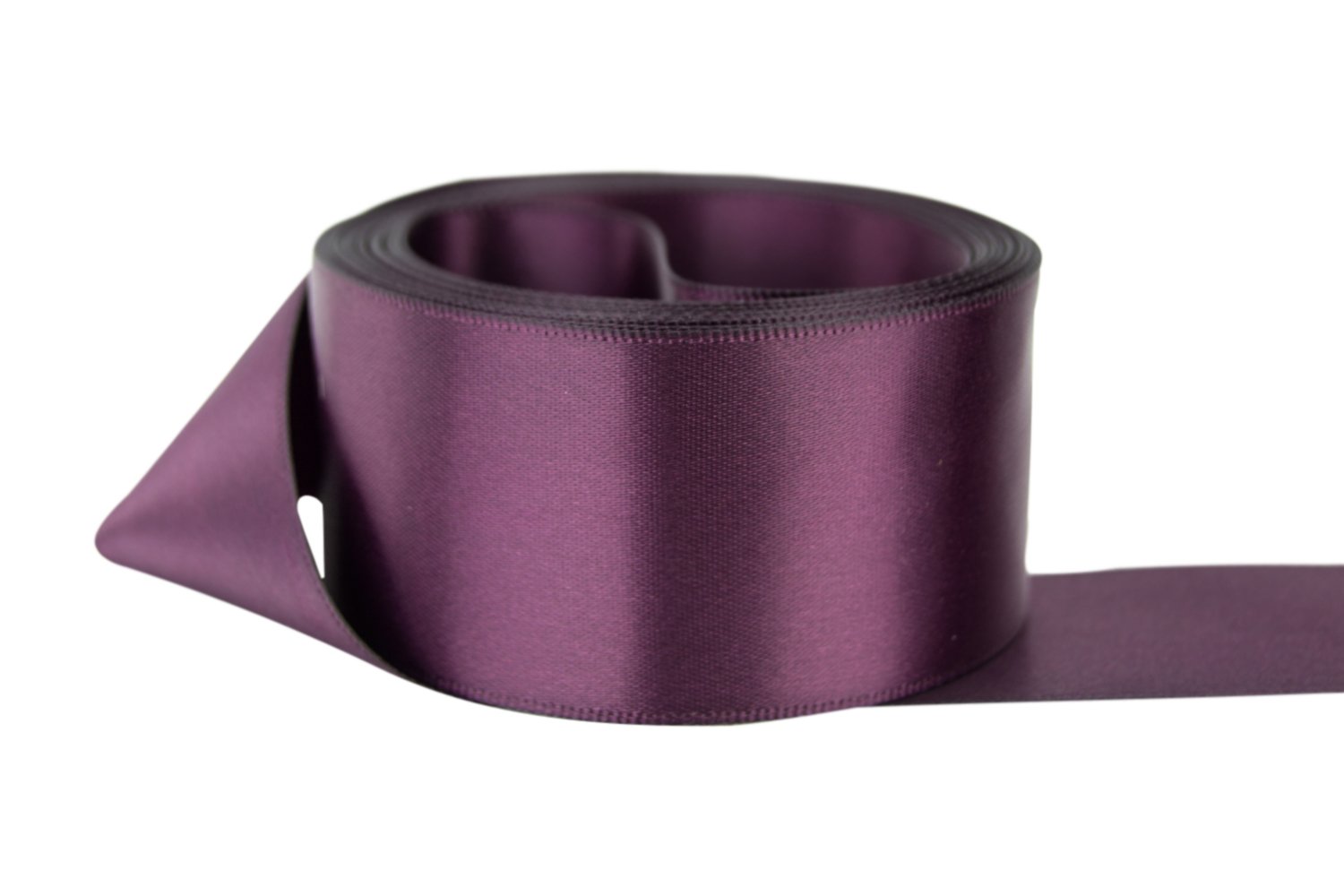 Double Faced Satin Ribbon 7/8 inch Wide - 100% Polyester Craft Ribbon in Aubergine Color by The Yard | Perfect for Gift Wrapping, Hair Bows, DIY Crafts & Wedding Decorations