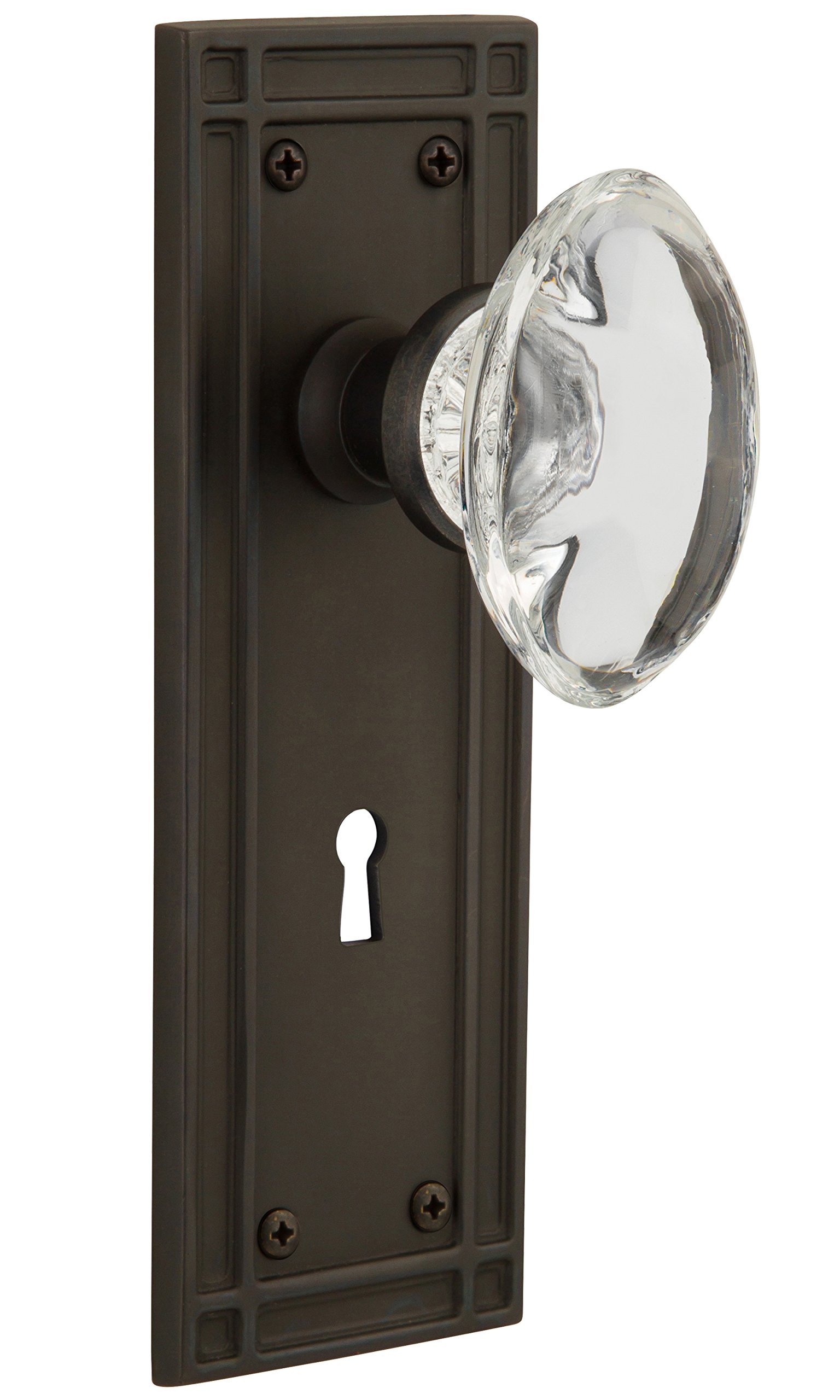 Vintage Mission Style Glass Door Knob - 2.375