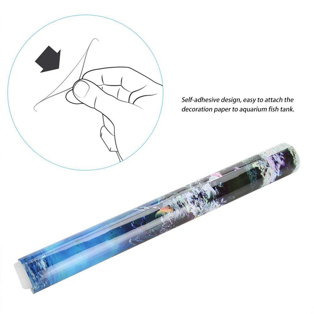 YOUTHINK Fish Tank Background Poster - Underwater Coral PVC Adhesive Decoration Paper for Aquarium (9 Pack) | Perfect for Freshwater & Saltwater Fish Tanks, Home & Office Aquarium Decor