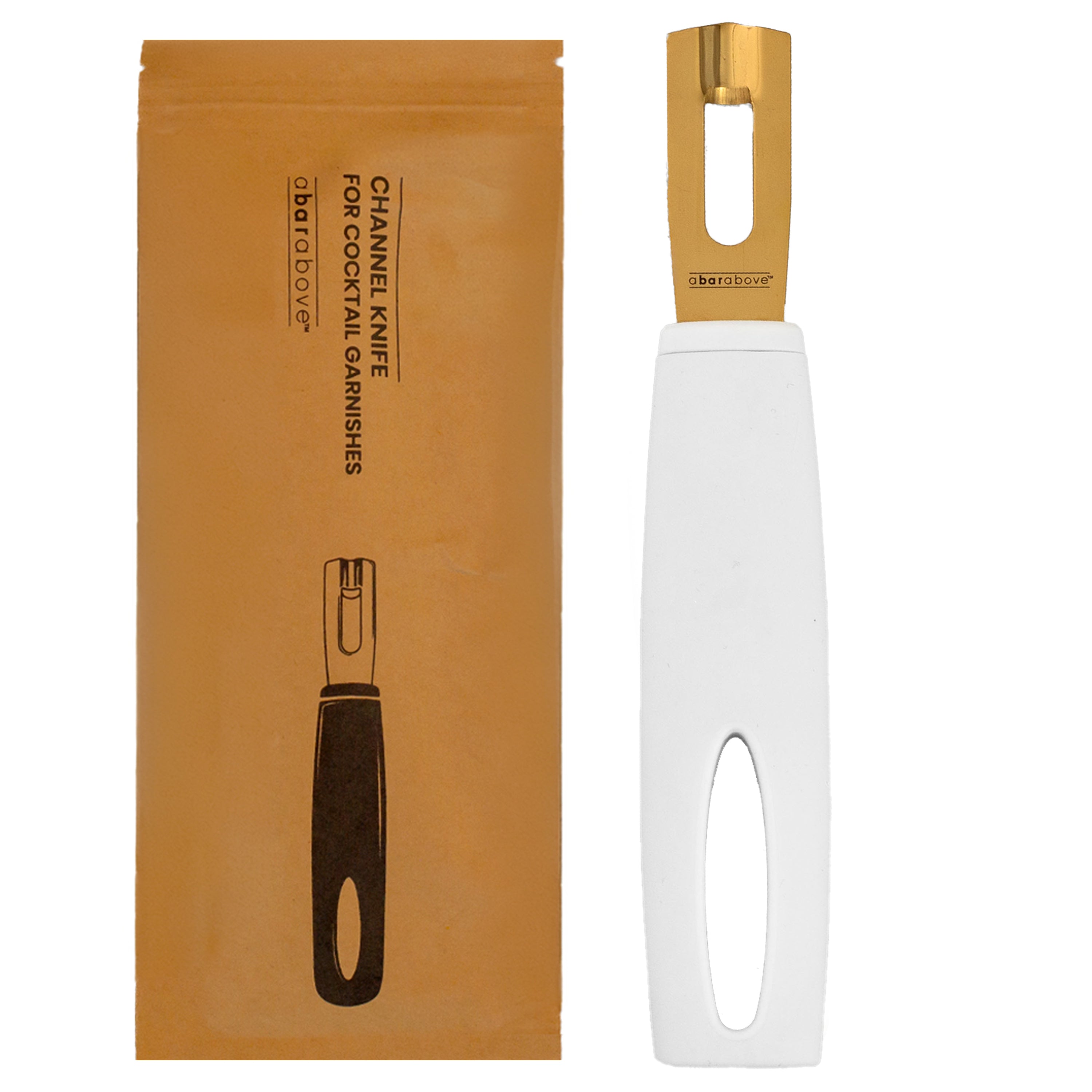 Premium Gold Channel Knife - Professional Bar Tool for Crafting Citrus Twists & Garnishes - Perfect for Cocktails, Bartending & Home Mixology