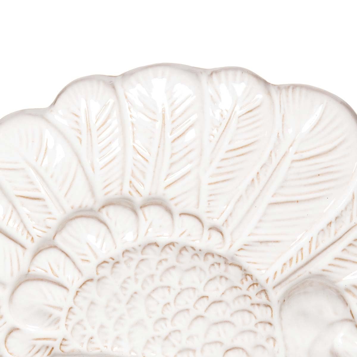 C&F Home White Turkey Dinner Plate Set - Elegant Porcelain Dishware for Thanksgiving, Christmas & Holiday Dining - 10.5 Inch Round Plates for Family Gatherings & Special Occasions