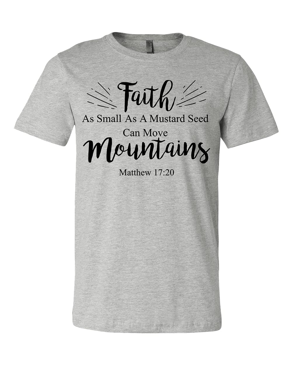 Best Christian T-Shirts for Men & Women - Faith As Small As Mustard Seed Jesus Shirt with Bible Quotes - Religious & Inspirational Apparel for Church, Worship & Daily Wear