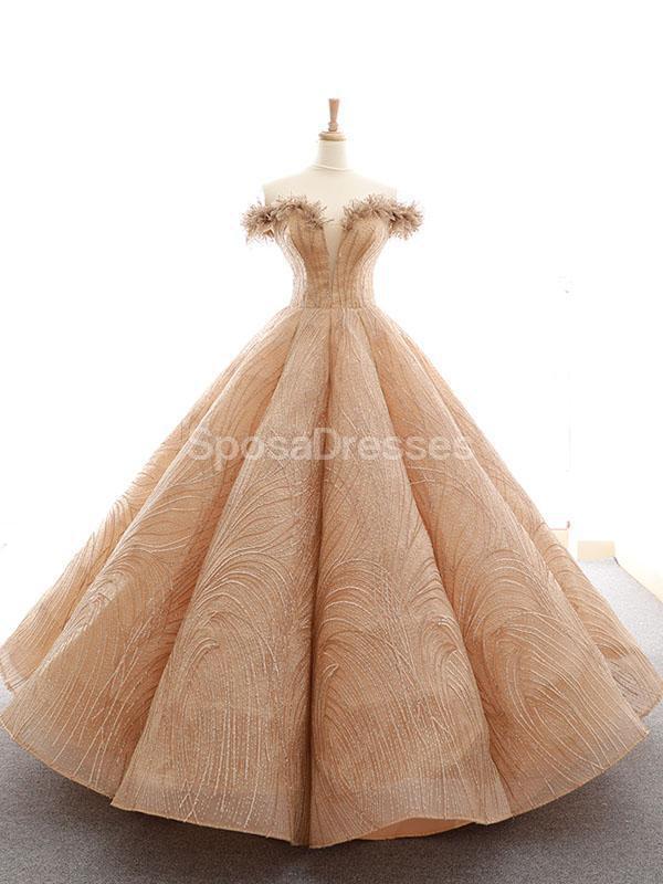 Sparkly Blue Off-Shoulder Ball Gown Prom Dress for Evening Parties & Formal Events | Elegant Prom Night, Homecoming, Quinceañera & Special Occasion Wear