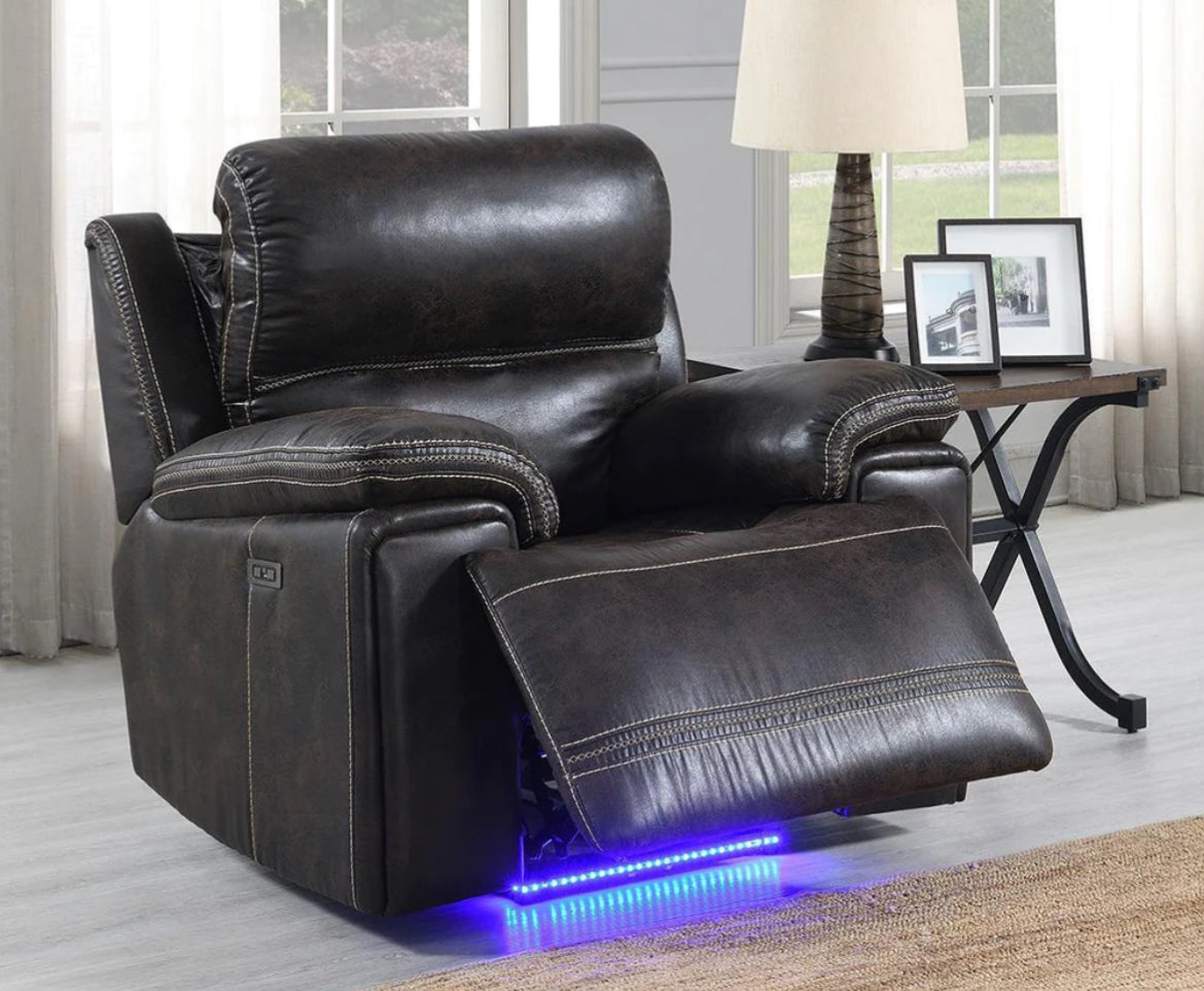 Becky Power Recliner Sofa Collection - Modern Electric Reclining Sofa with USB Charging & Cup Holders - Perfect for Living Room, Home Theater & Relaxation