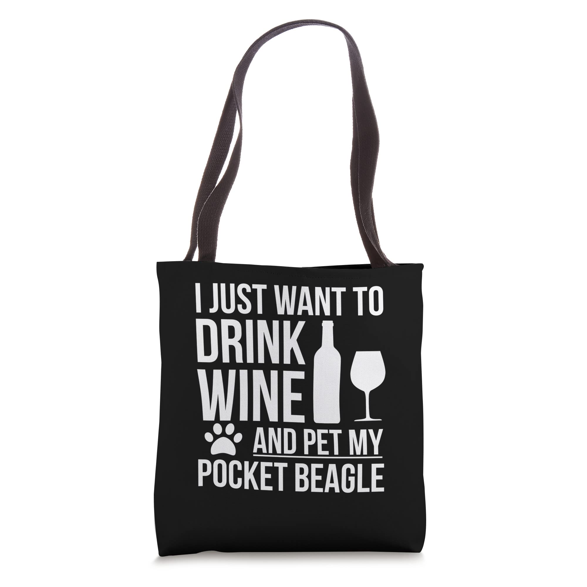 Wine Lover & Dog Mom Tote Bag - Cute Beagle Design for Dog Owners - Perfect for Grocery Shopping, Beach Trips & Dog Park Outings