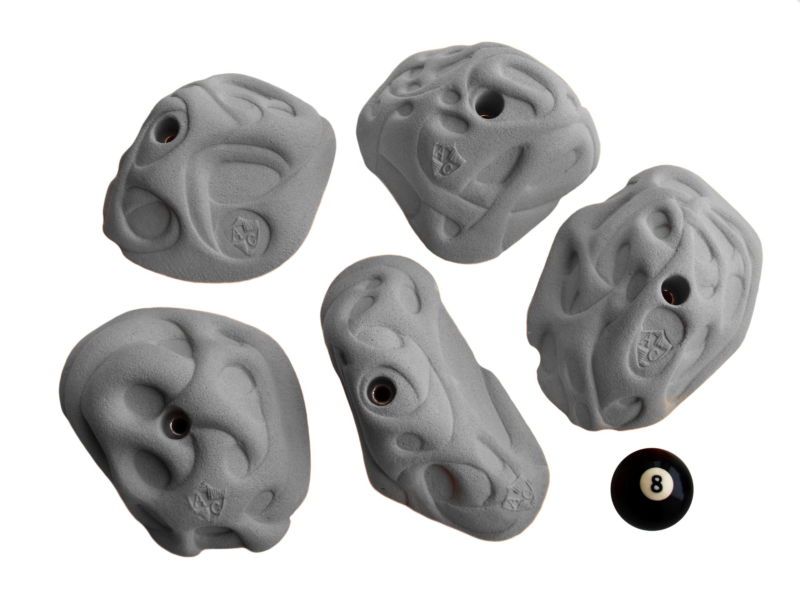 ATXARTE Rock Climbing Holds - Textured Grip Training Balls for Indoor/Outdoor Climbing Walls, Bouldering & Home Gym Workouts (Set of 6) - Perfect for Kids & Adults Training, Strength Building & Finger Exercises