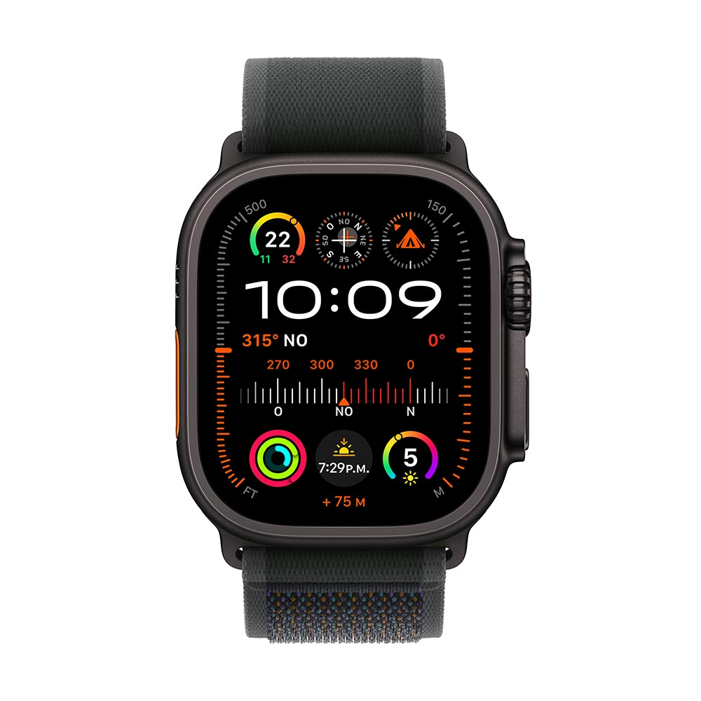 Apple Watch Ultra 2 GPS + Cellular 49mm Titanium Case with Black Trail Band S/M - Perfect for Outdoor Adventures & Fitness Tracking