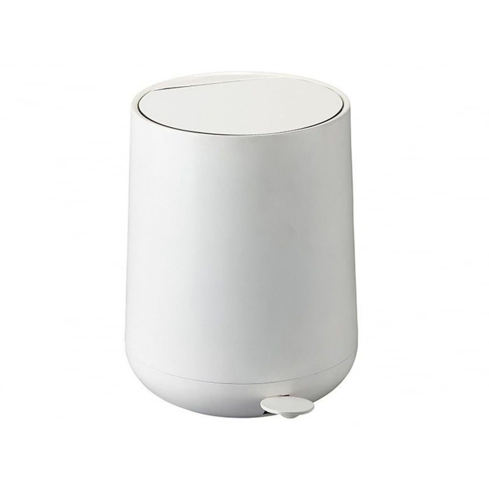 ZONE DENMARK Nova One Soft Touch Pedal Trash Can - 10L White Kitchen Waste Bin for Home, Office & Bathroom