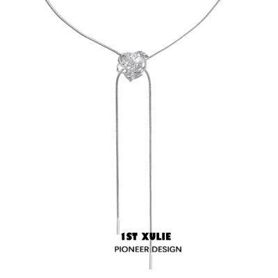 18k Platinum Plated Rose Gold Necklace for Women - Elegant Layering Jewelry for Date Night, Wedding & Special Occasions
