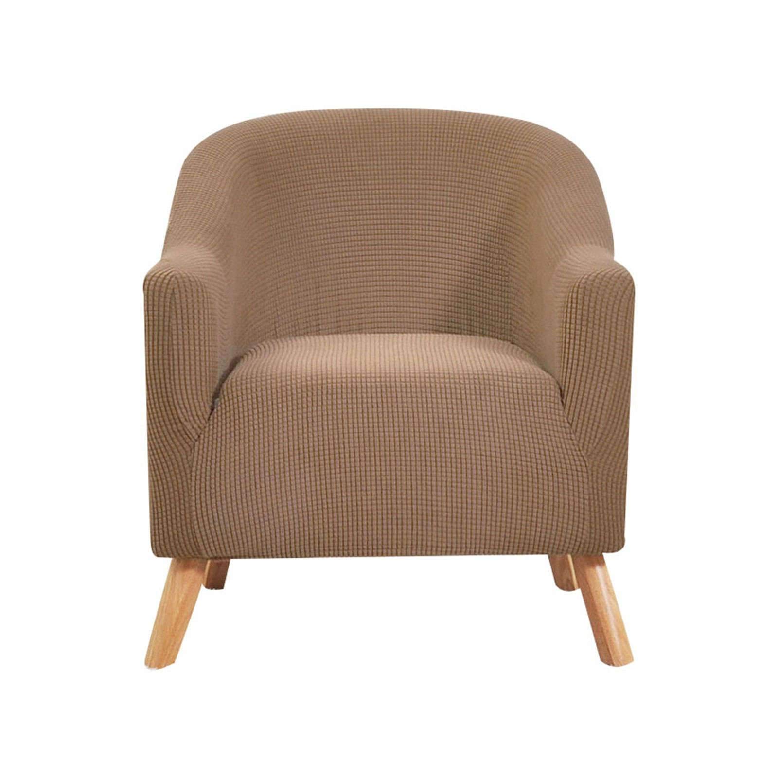 Stretch Jacquard Spandex Armchair Slipcover - 1-Piece Furniture Protector for Club Chairs, Tub Chairs & Bar Stools | Washable Sofa Cover for Living Room, Dining Room & Home Decor