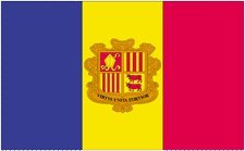 5x8' Andorra Nylon Flag - All Weather Durable Outdoor Flag with Brass Grommets - Perfect for Garden, Patio, and National Events - All Star Flags
