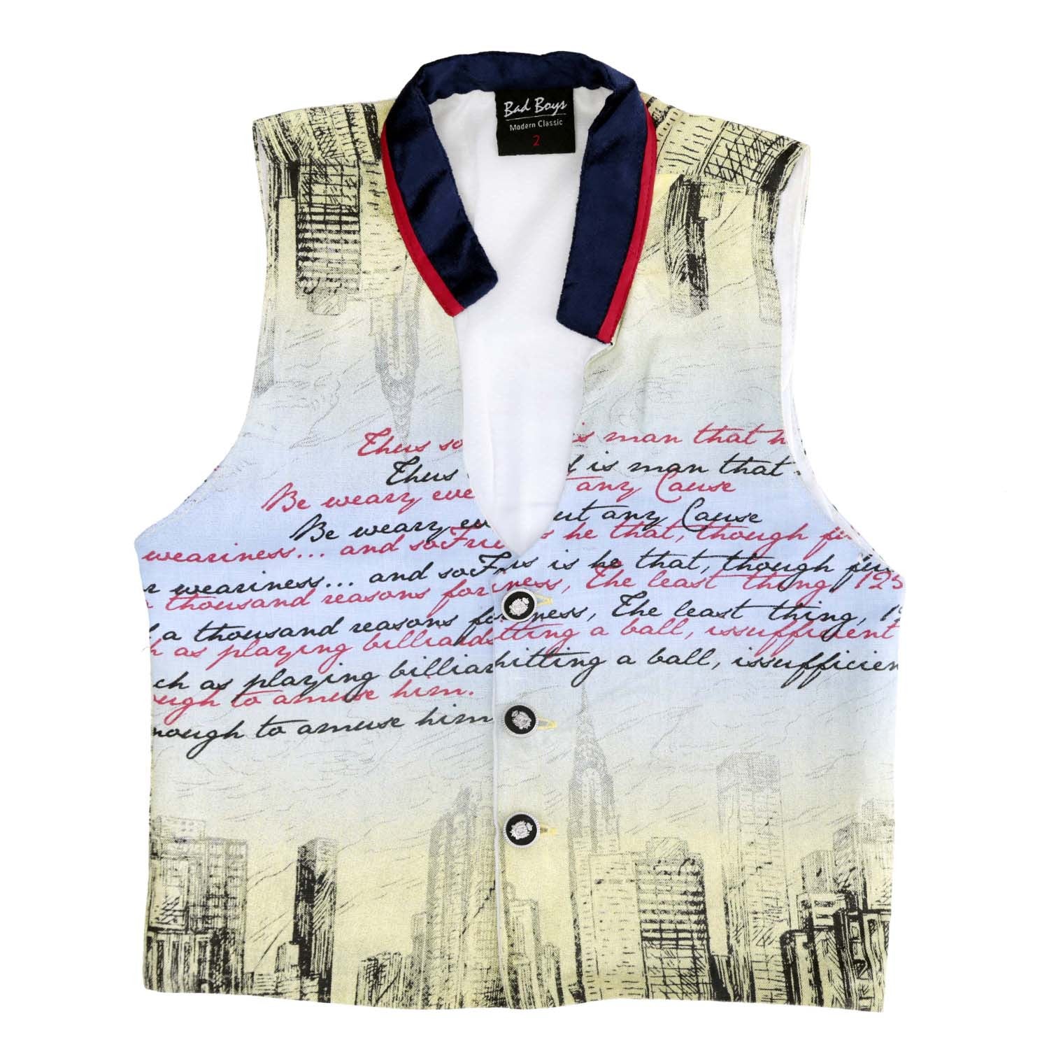 Bad Boys Yellow Digital Print Nehru Jacket Set for Men | Stylish Indian Ethnic Wear | Perfect for Weddings, Festivals & Cultural Events
