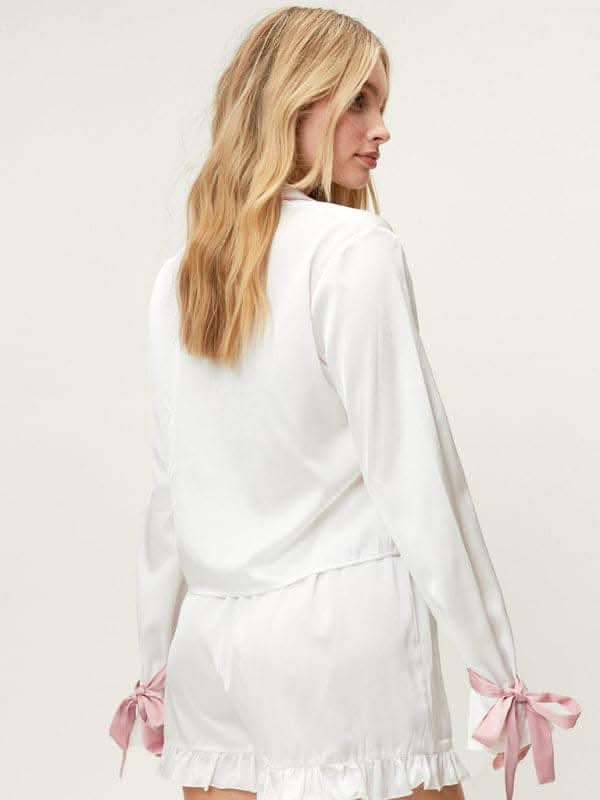 Stylish Women's Long Sleeve Lapel Lounge Set - Comfortable Loungewear for Home, Yoga & Relaxation