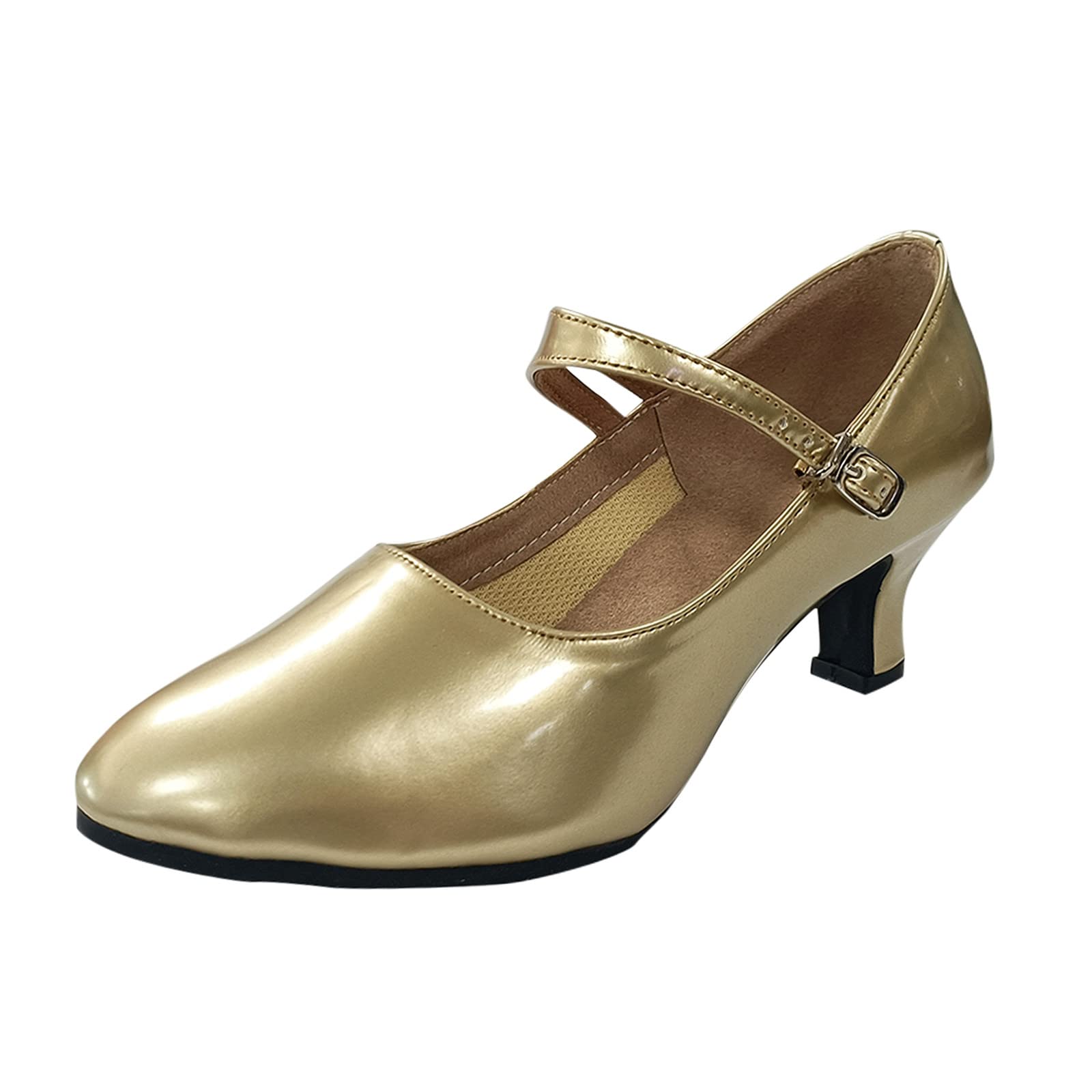 Women's Oxford Dress Shoes - Elegant Latin Dance Sandals with Heels for Ballroom, Salsa & Tango | Sparkly Sequin Party Shoes for Weddings, Performances & Social Dancing