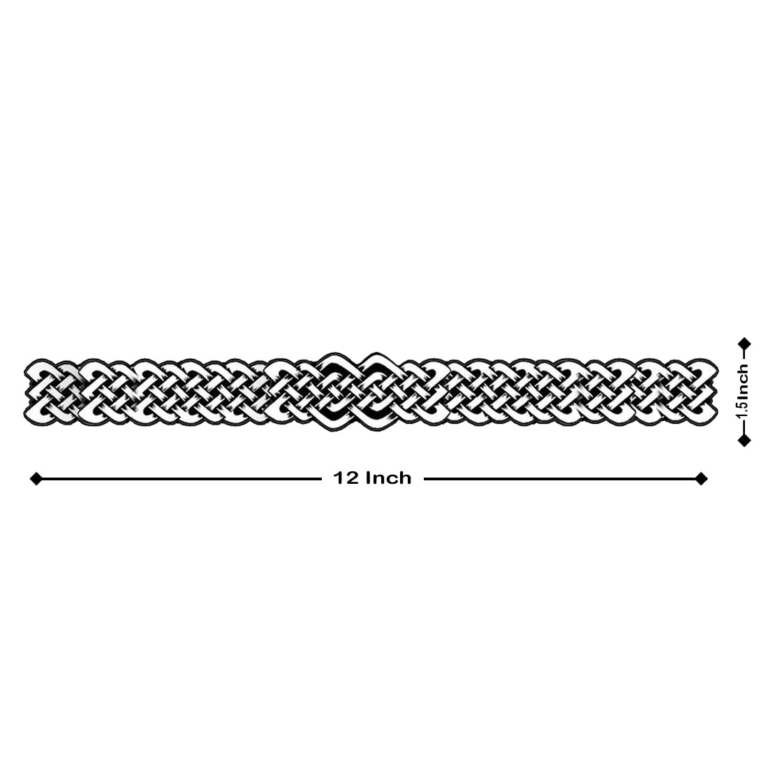 Stylish Black Chain Hand Band Temporary Tattoo - Waterproof Fake Tattoos for Men & Women - Perfect for Parties, Halloween Costumes and Fashion Accessories