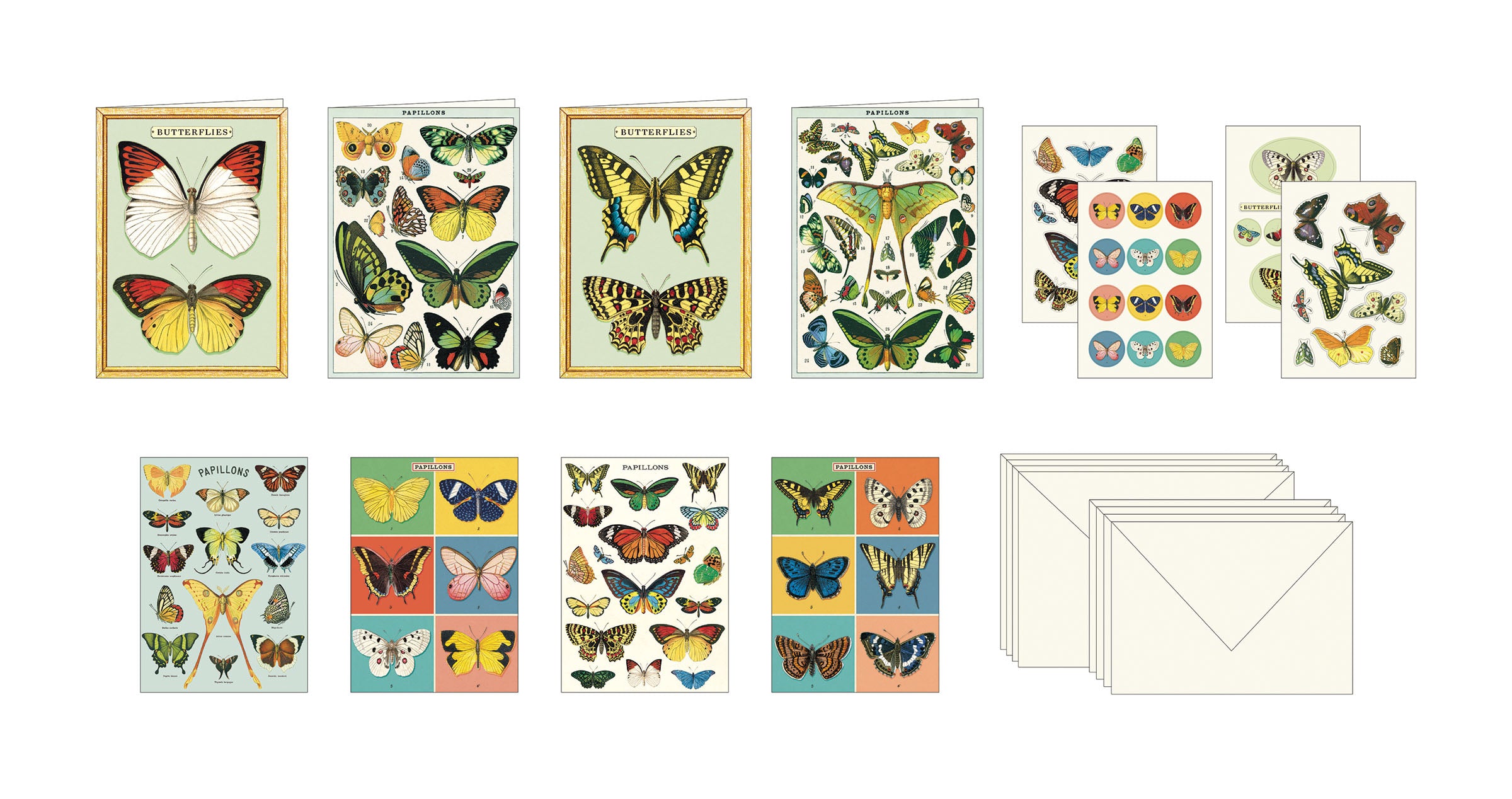 Butterfly Themed Stationery Set - 50pcs Colorful Notepads, Stickers & Envelopes for Journaling, Scrapbooking & Gift Wrapping