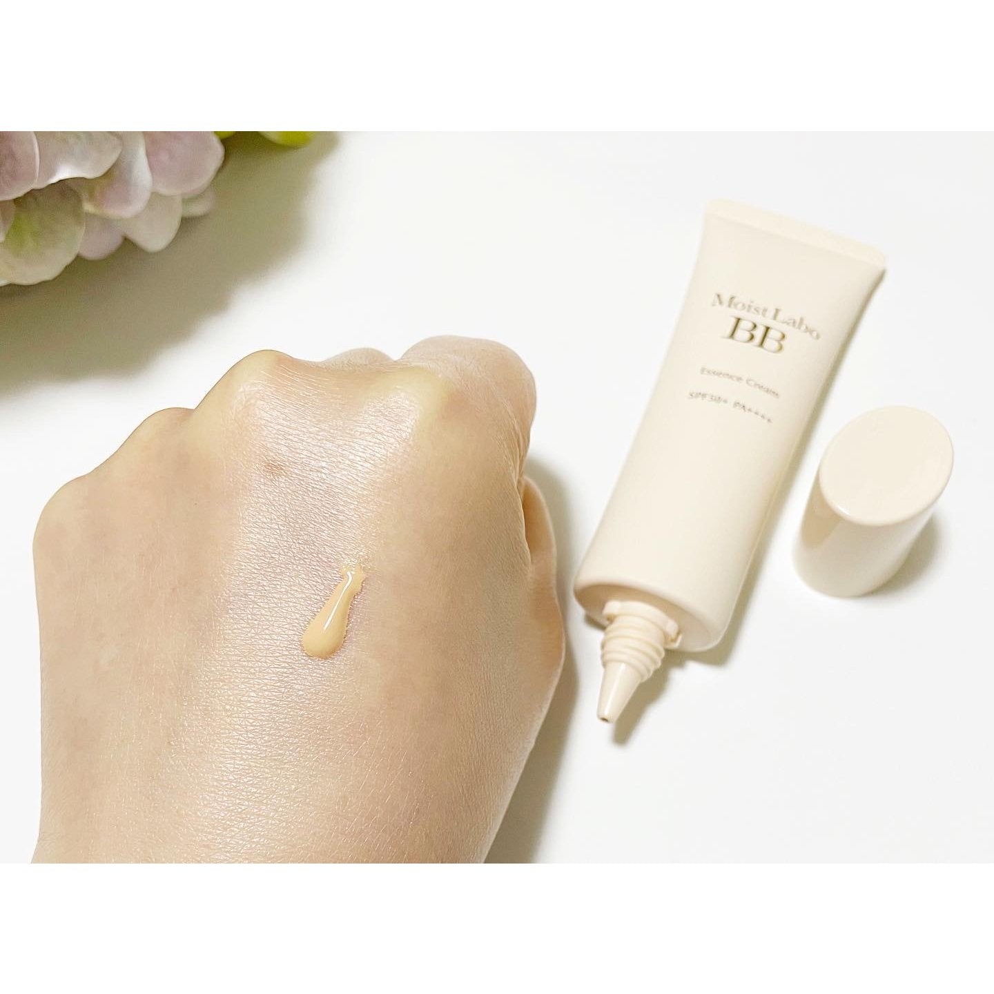 Moist Labo BB Essence Cream SPF 50+ - Multifunctional BB Cream with Sun Protection, 30g, Natural Beige | Perfect for Daily Makeup & Sun Care Routine