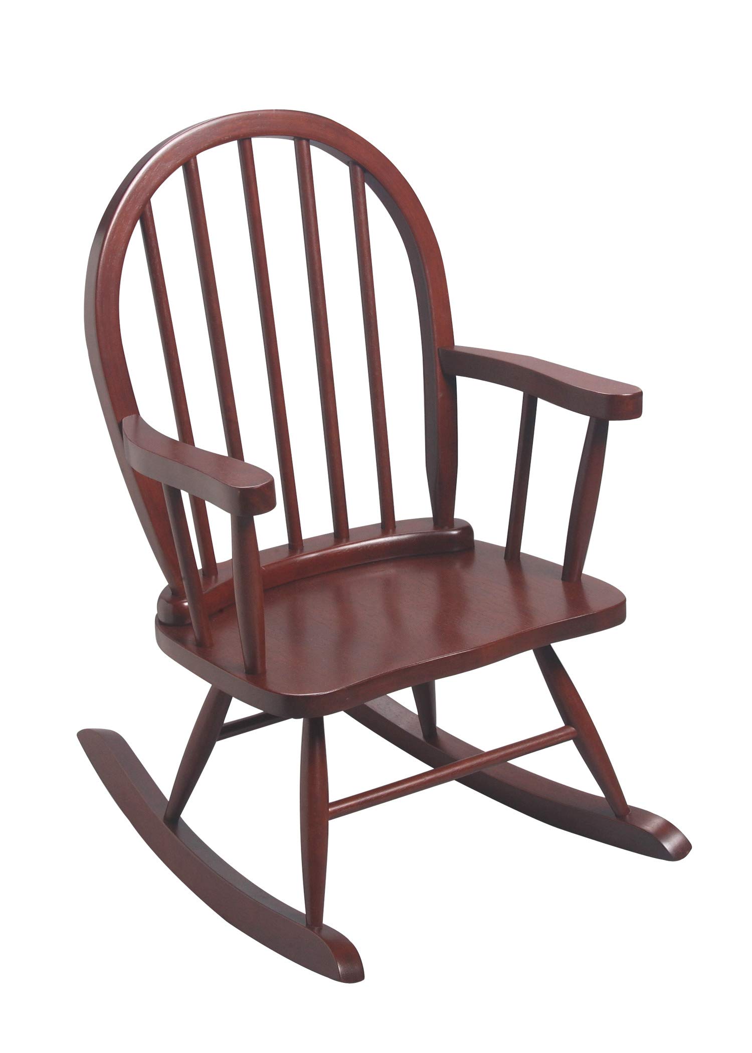 Handmade Windsor Wooden Rocking Chair for Kids - Classic Children's Rocker for Boys & Girls - Safe & Durable Toddler Furniture (Brown) - Perfect for Nursery, Playroom & Bedroom Decor