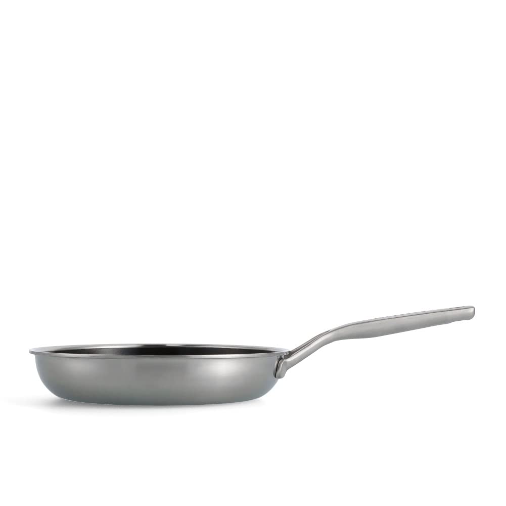 KitchenAid Multi-Ply Stainless Steel Non-Stick 24cm Frying Pan - Silver | Professional Cookware for Sautéing, Frying & Stir-Frying | Induction Compatible & Oven Safe up to 260°C
