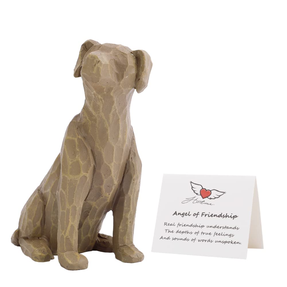 Hand-Painted Dog Angel Figurine - Memorial Gift for Dog Lovers | Sympathy Gift for Pet Loss | Sculpted Keepsake for Grieving Pet Owners | Perfect for Home Memorials & Comfort During Difficult Times