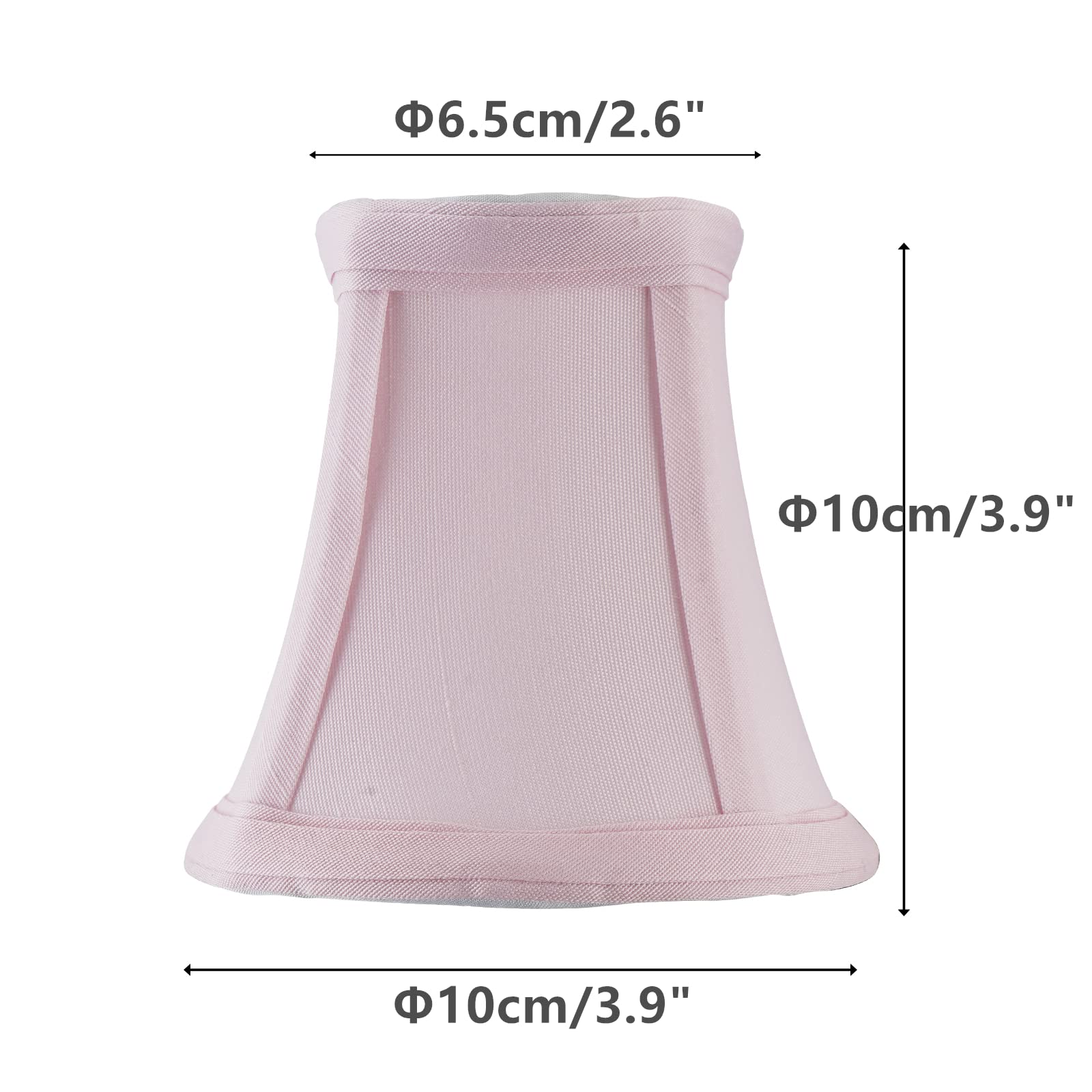 Mini Clip-On Lamp Shade for Candelabra Bulbs - Pink Barrel Fabric Shade Fits Candle Bulbs, Perfect for Chandeliers, Wall Lamps & DIY Lighting Projects - Home Decor, Bedroom, Living Room, Dining Room Lighting Accessory (1 Pack)