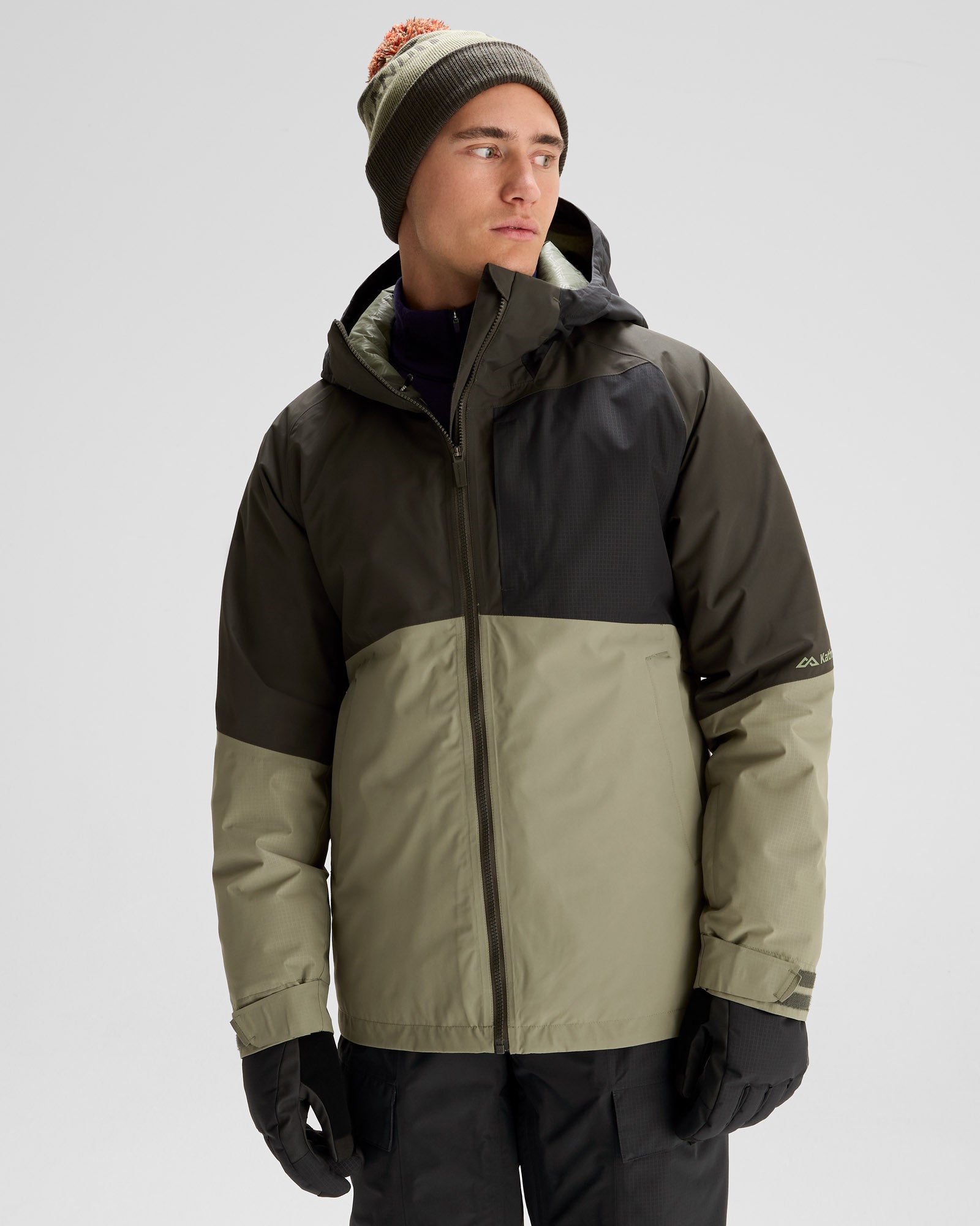 Men's PWDR Days 2L Insulated Snow Jacket - Dark Moss/Beech - Waterproof Winter Coat for Skiing, Snowboarding & Outdoor Activities