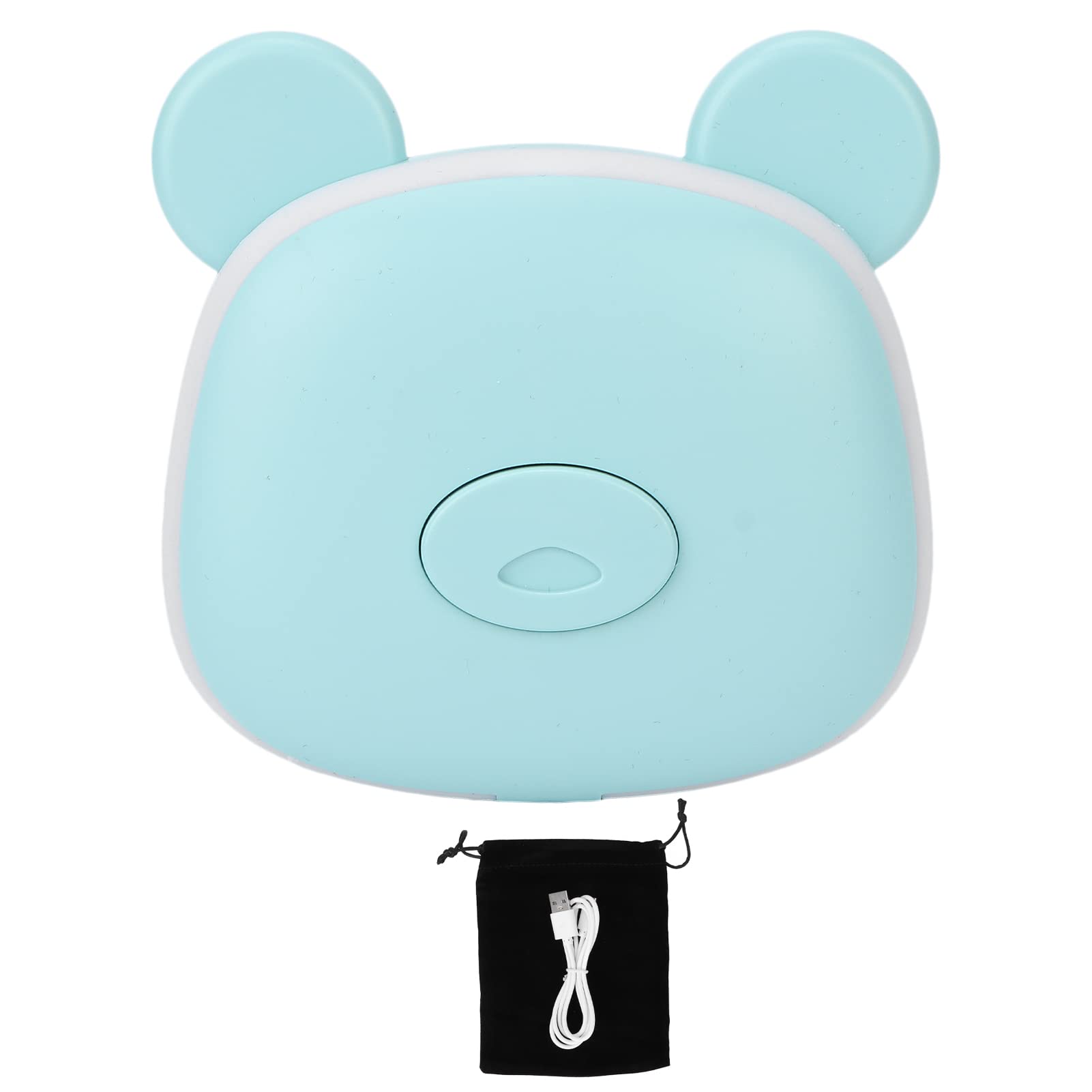 Portable USB Electric Hand Warmer with Pocket Mirror Light - Compact Rechargeable Hand Warmer for Women & Men, Perfect for Winter Outdoor Activities, Camping, Hiking, and Travel (Blue Chicken Design)
