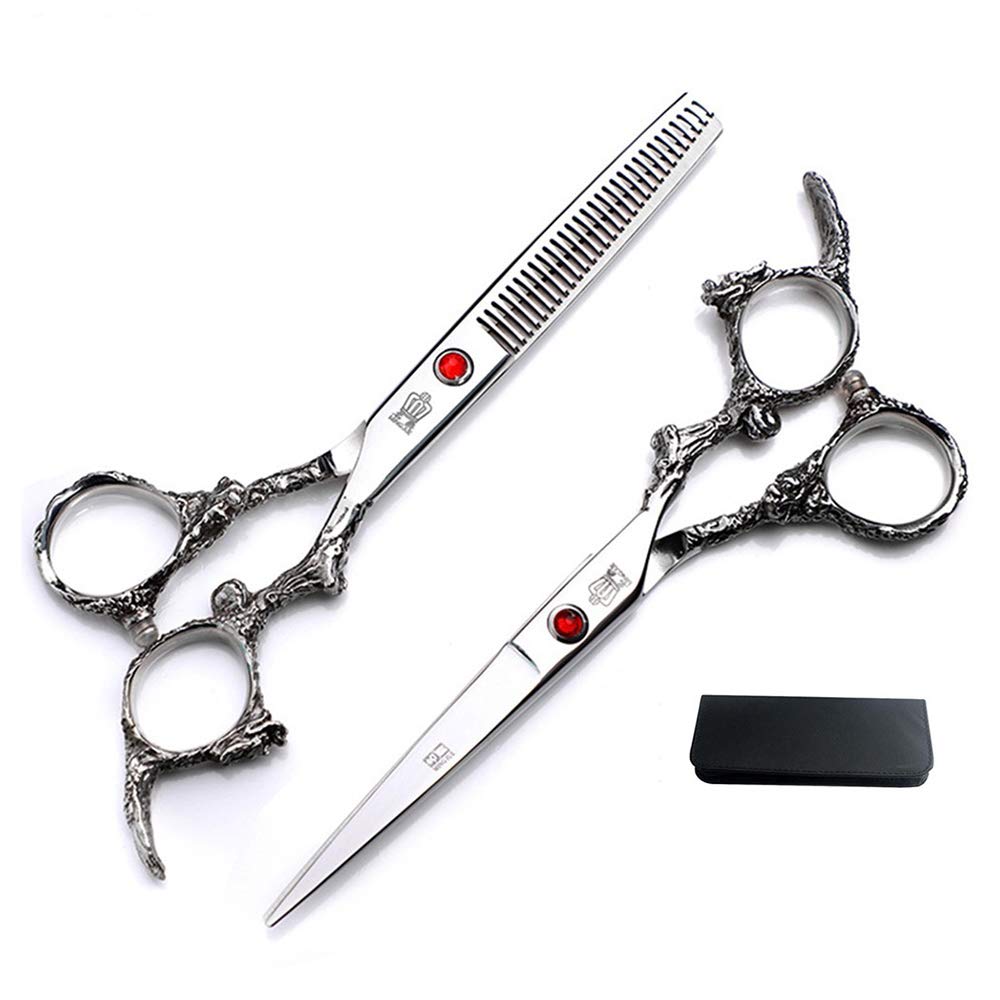 Professional Hair Cutting Shears Set - Hairdressing Scissors, Thinning Shears & Case for Salon & Home Use | Perfect for Stylists, Barbers & DIY Haircuts