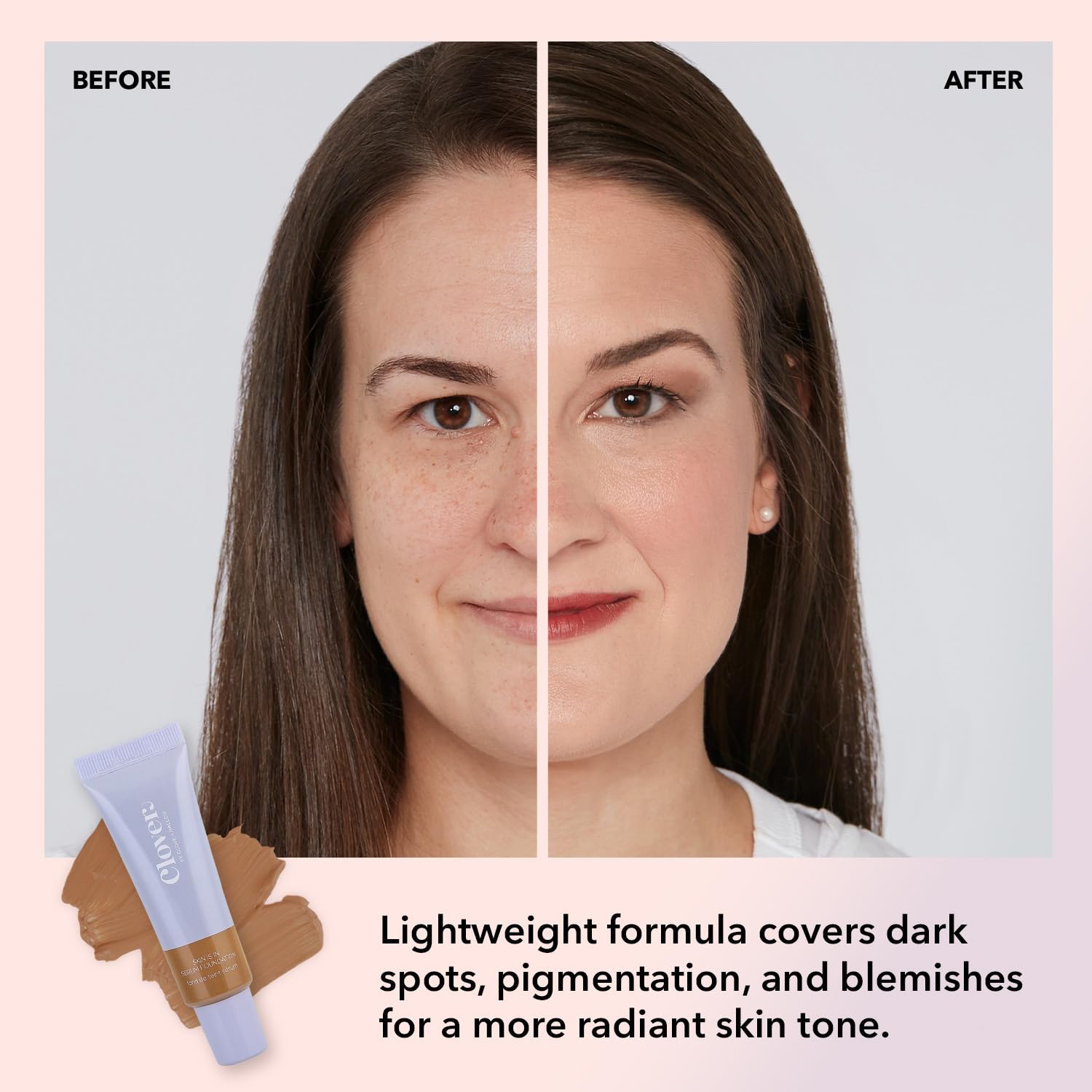 Clover Skin Is In Serum Foundation - Hydrating Face Serum & Lightweight Foundation, Cruelty-Free, Vegan with Squalane & Sunflower Seed Wax | 30ml Shade 09 (Medium-Dark) | Perfect for Daily Wear, Natural Makeup Look & Sensitive Skin Care Routine