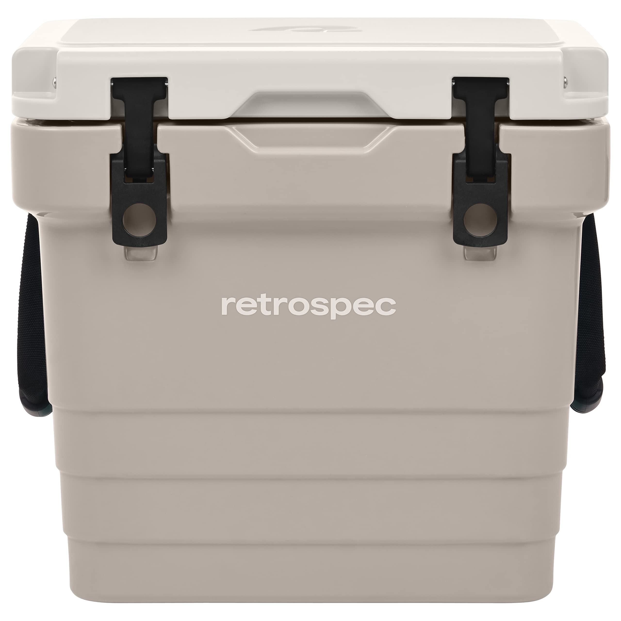Retrospec Palisade Rotomolded Cooler - Fully Insulated Portable Ice Chest with Built-in Bottle Opener, Tie-Down Slots & Dry Storage Basket - 25QT, 45QT, 65QT Sizes for Beach, Camping, Travel & Outdoor Adventures - Perfect for Picnics, Tailgating & Road Trips