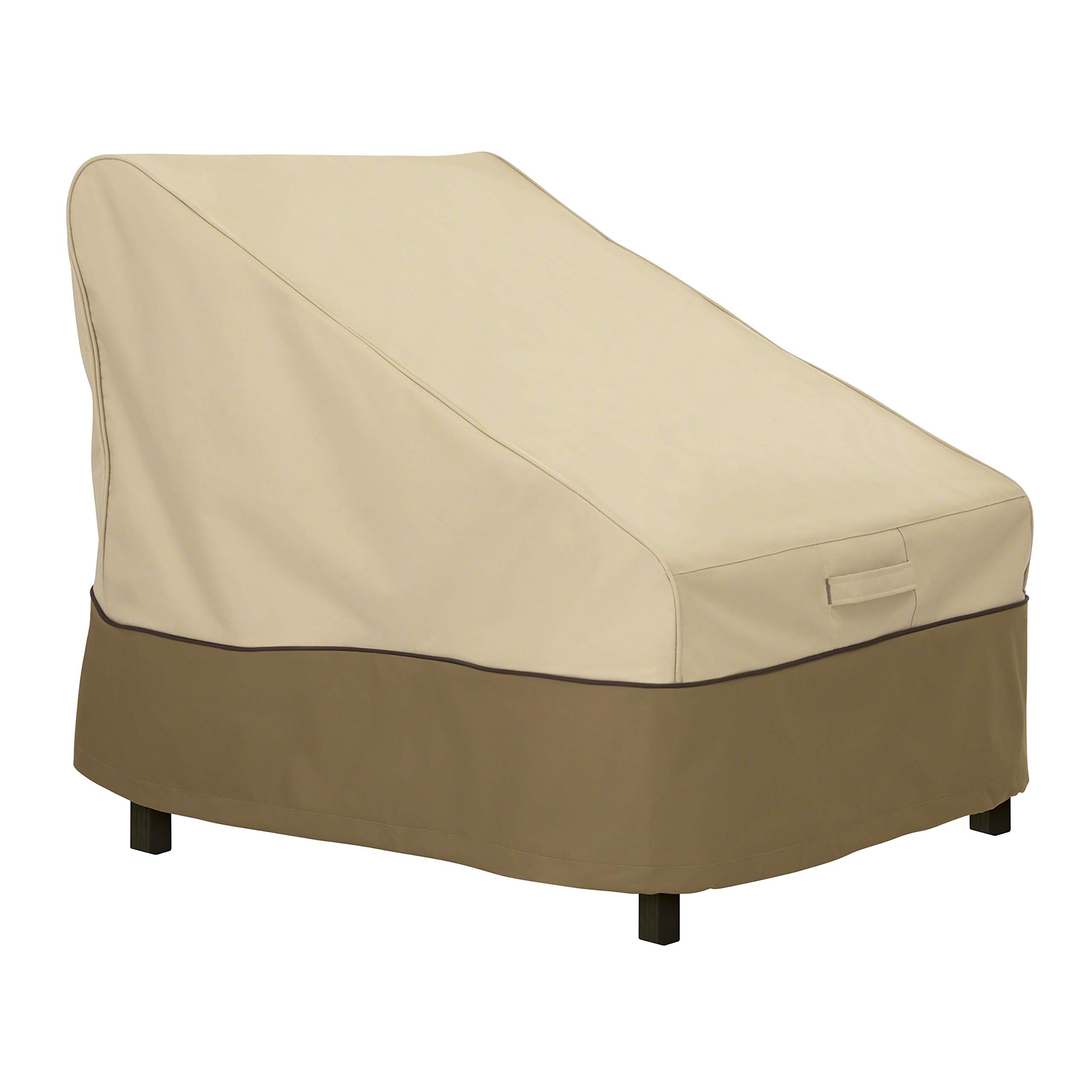 Classic Accessories Veranda 28 Inch Water-Resistant Patio Armless Chair Cover, Durable Outdoor Sectional Cover for Garden, Deck, and Poolside Furniture Protection