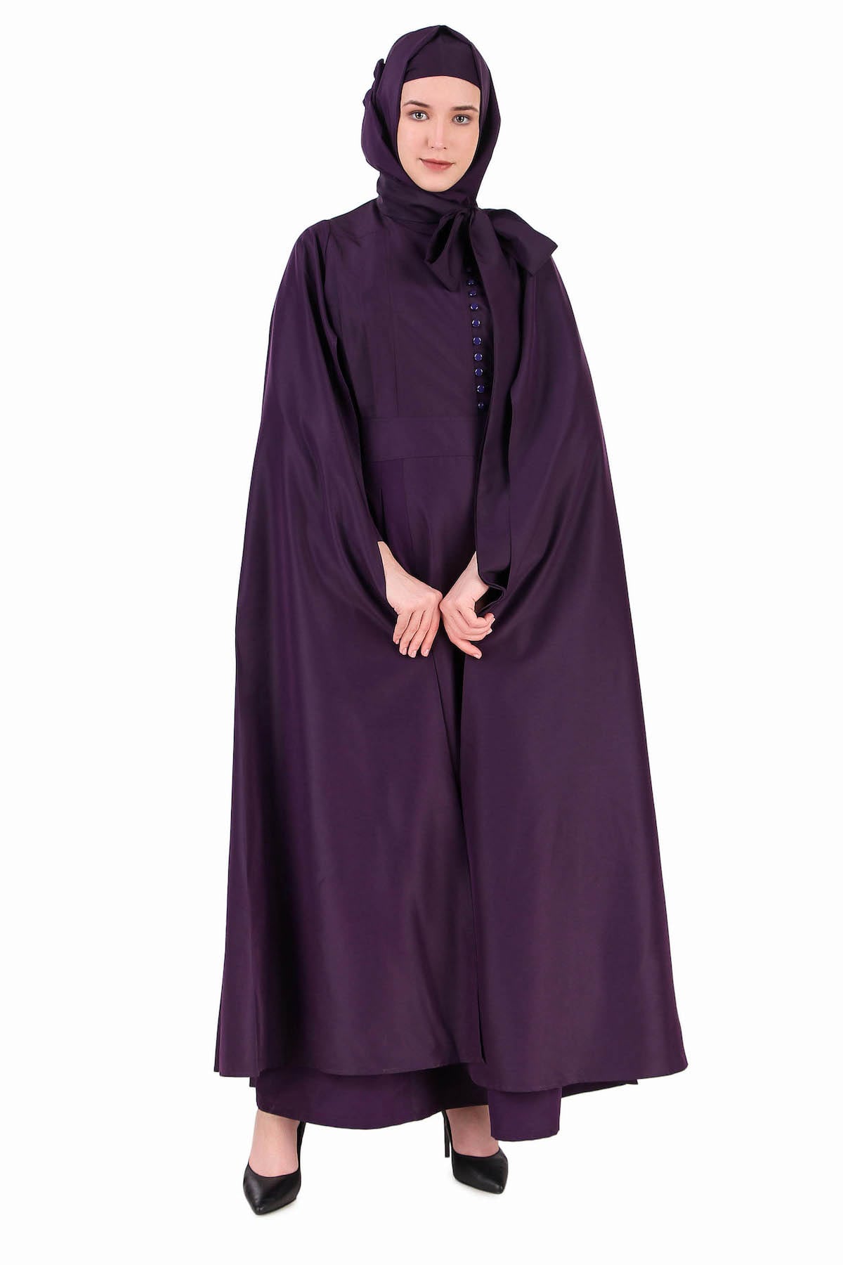 Elegant Royal Look Designer Abaya with Hanging Sleeves - Modest Islamic Dress for Women | Perfect for Prayer, Special Occasions & Everyday Wear