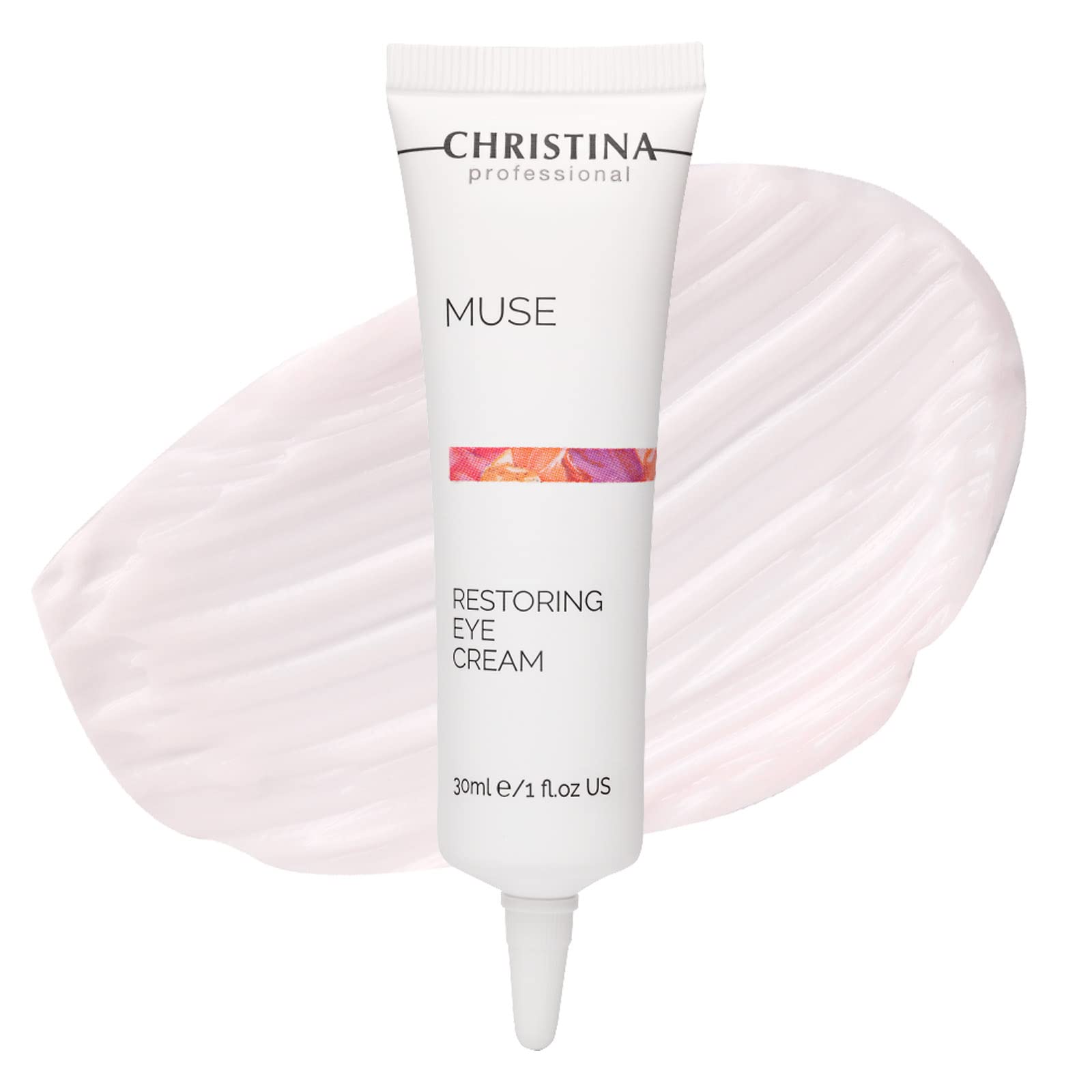 CHRISTINA Muse Restoring Eye Cream - Anti-Aging Eye Treatment with Peptides to Reduce Wrinkles, Dark Circles & Puffiness - Hydrating & Firming Under Eye Cream for Women & Men - Perfect for Night Routine & Travel Skincare (30ml)