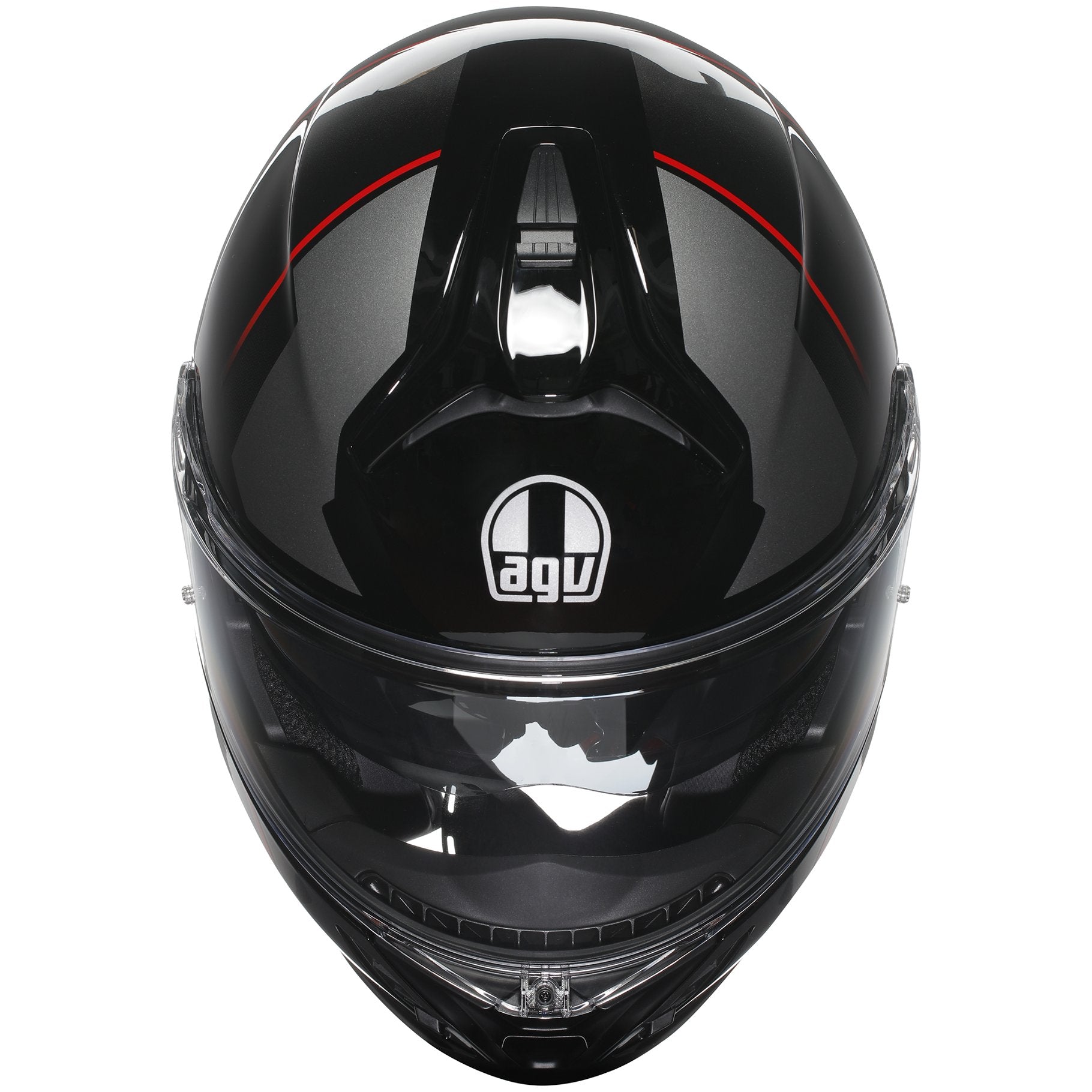 AGV Tourmodular Perception Helmet - Black/Red Motorcycle Full Face Helmet for Men & Women - Perfect for Touring, Commuting & Adventure Riding