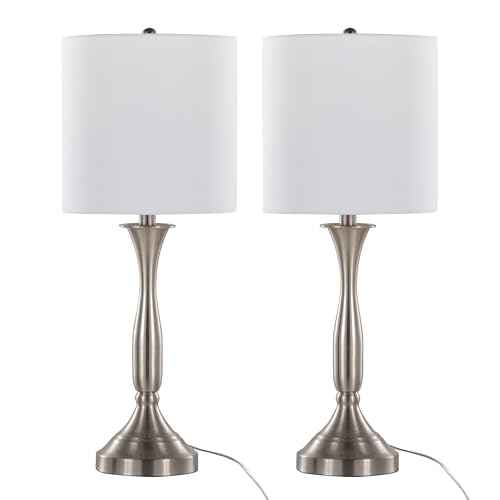 Brushed Nickel White