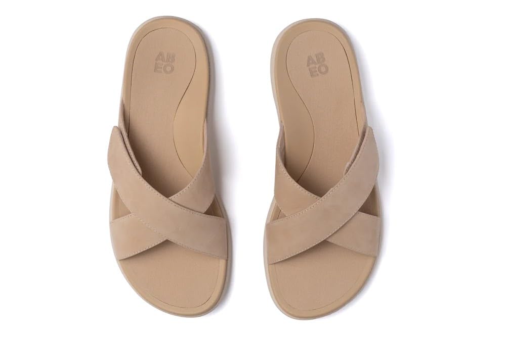 ABEO Laguna Women's Orthopedic Slide Sandals with Arch Support & Metatarsal Pads - Foot Pain Relief Sandals for Walking, Travel & Everyday Comfort