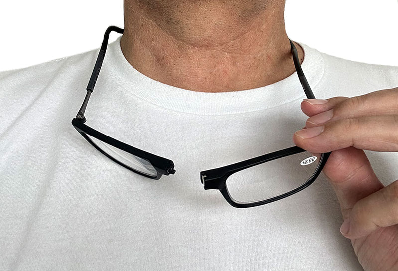 Blue Light Blocking Reading Glasses with Stylish Blue Ray Filter - Foldable & Hanging Design for Computer, Office, and Book Reading Use