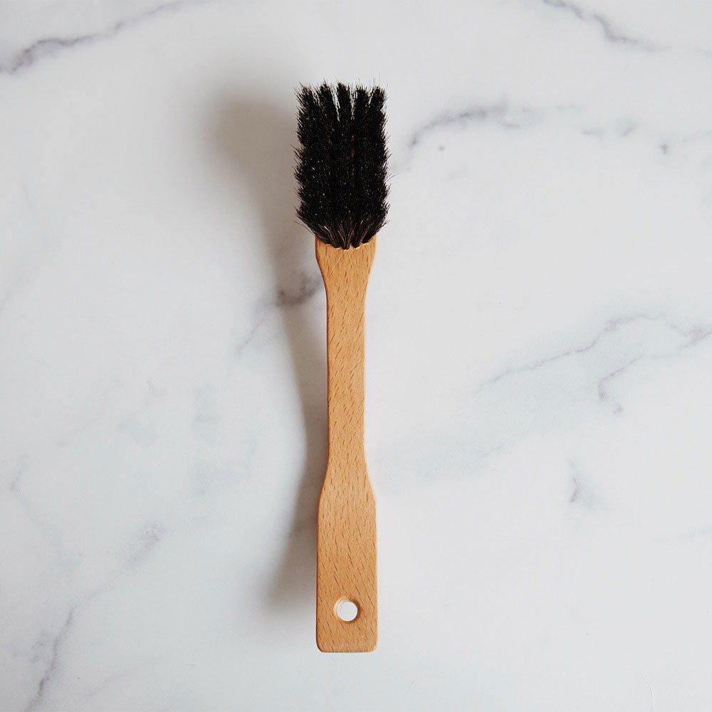 Eco-Friendly Curved Wooden Dish Brush - Natural Bamboo Handle & Soft Bristles for Gentle Cleaning | Perfect for Kitchen, Camping, and Travel Use