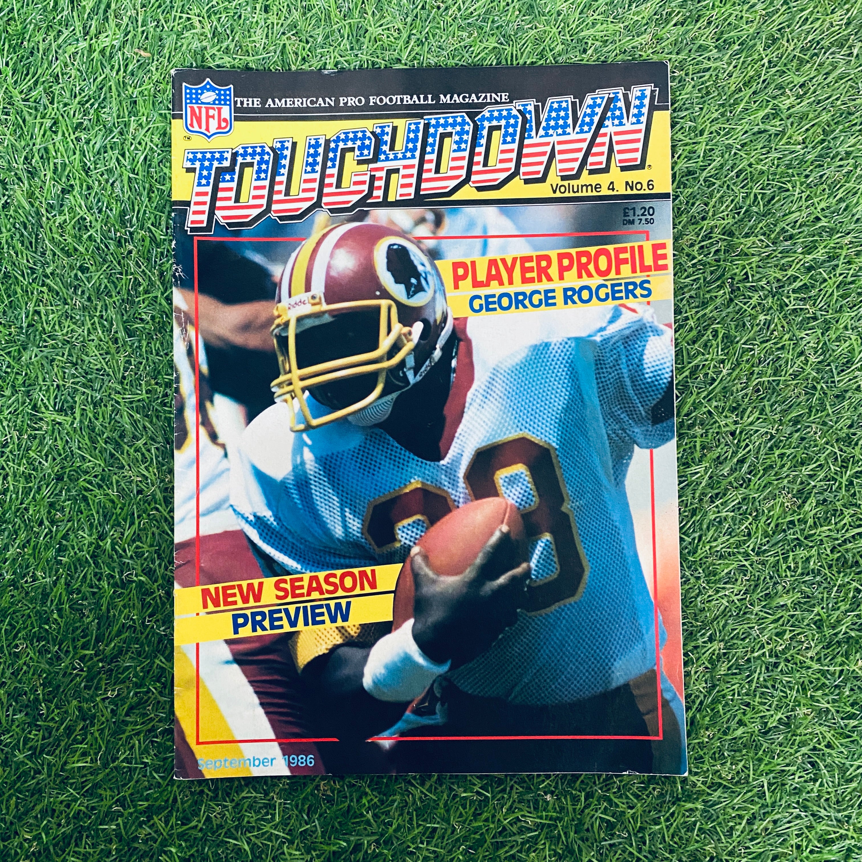 Touchdown Magazine September 1986 Issue - Volume 4 No. 6 | Vintage Sports Collectible, Football Memorabilia | Perfect for Sports Fans & Collectors