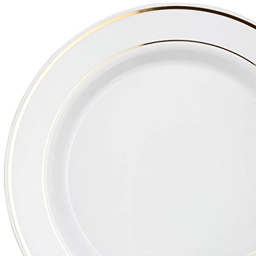 White & Gold Rim