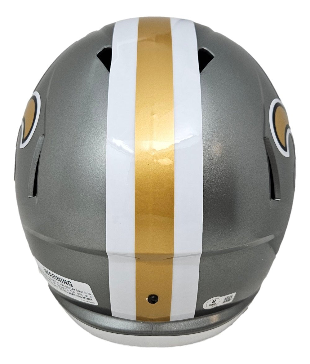 Alvin Kamara Autographed New Orleans Saints Football Speed Helmet - Limited Edition Replica with BAS ITP Certification - Perfect for NFL Fans, Collectors, and Home Decor