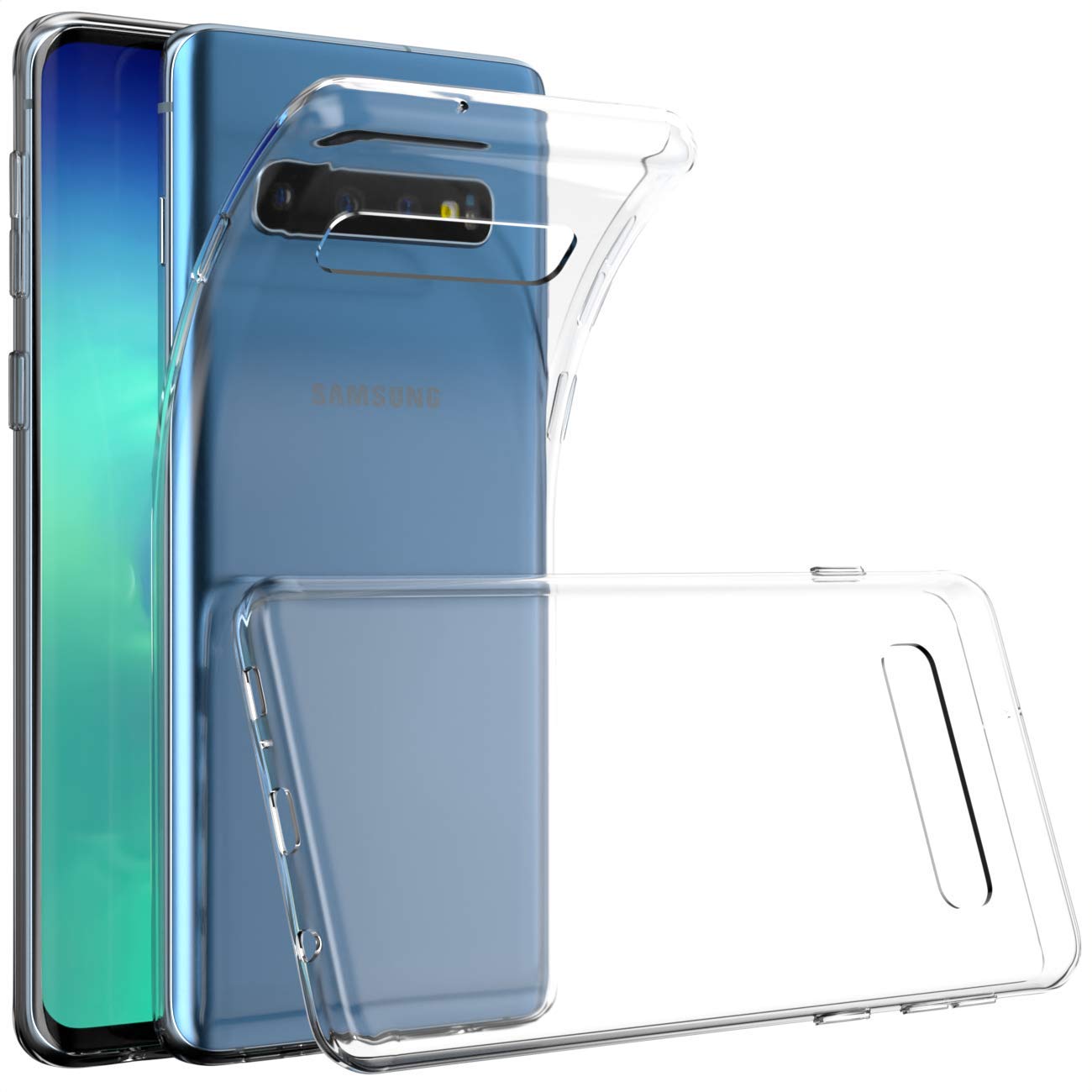 Samsung Galaxy S24 S23 FE S22 Plus S21 Ultra S20+ S10 Note 20 S10e S9 Floral Silicone Case - Slim Fit Clear Flexible Cover with Cute Wildflower Design for Women & Girls - Perfect for Everyday Use, School & Office