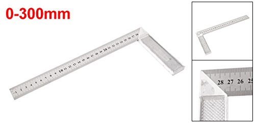 uxcell Aluminum L-Shaped Angle Square Ruler - 0mm to 300mm Precision Measuring Tool for Woodworking, Metalworking & DIY Projects | Perfect for Carpentry, Construction & Crafting