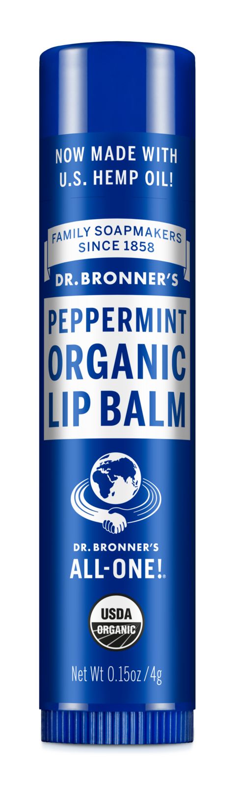 Dr. Bronner's Organic Peppermint Lip Balm - Moisturizing & Soothing Lip Care for Dry, Chapped Lips - Perfect for Winter, Outdoor Activities & Daily Hydration