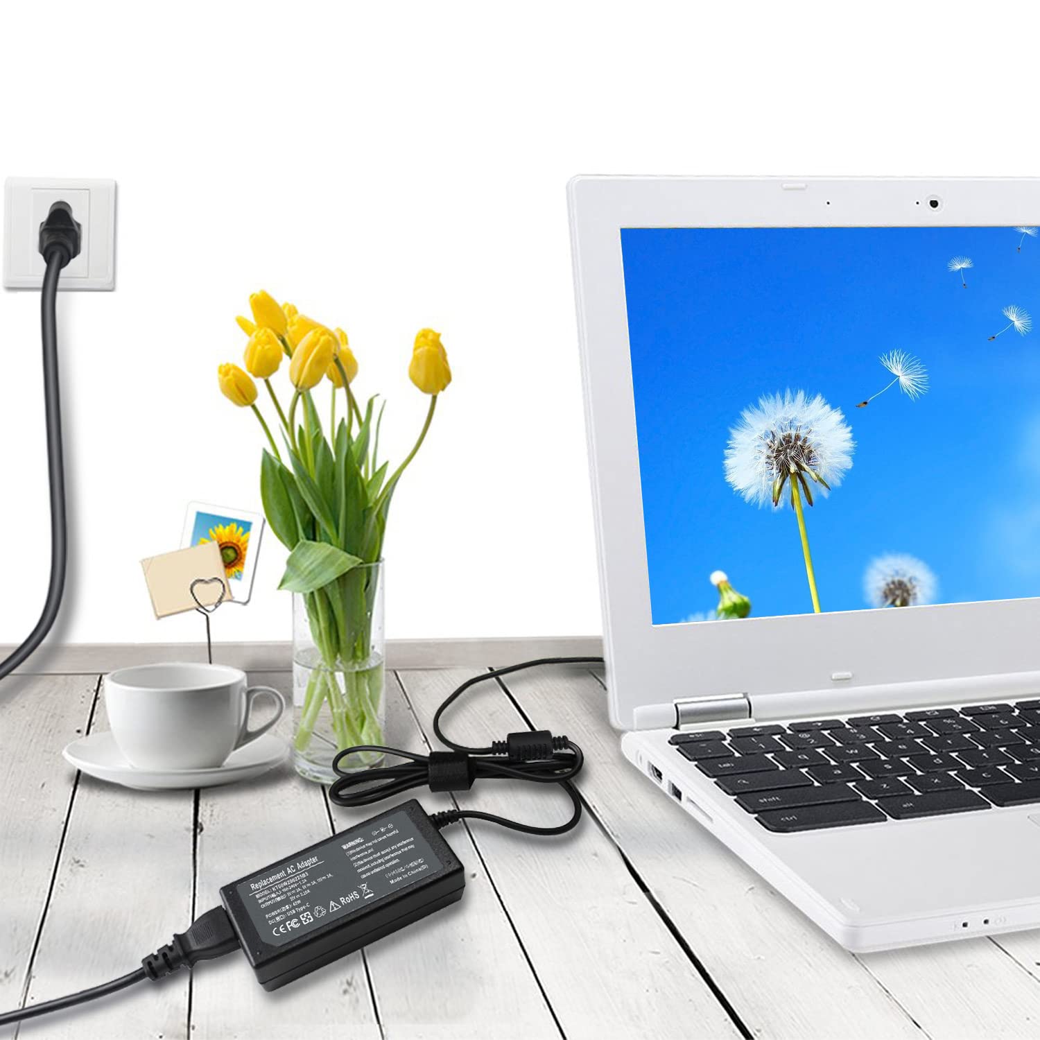 65W USB-C Fast Charger for HP Chromebook X360 14, Lenovo ThinkPad T480/T490s, Google Pixelbook - Compatible with Multiple Laptops & Devices | Perfect for Home, Office & Travel Charging