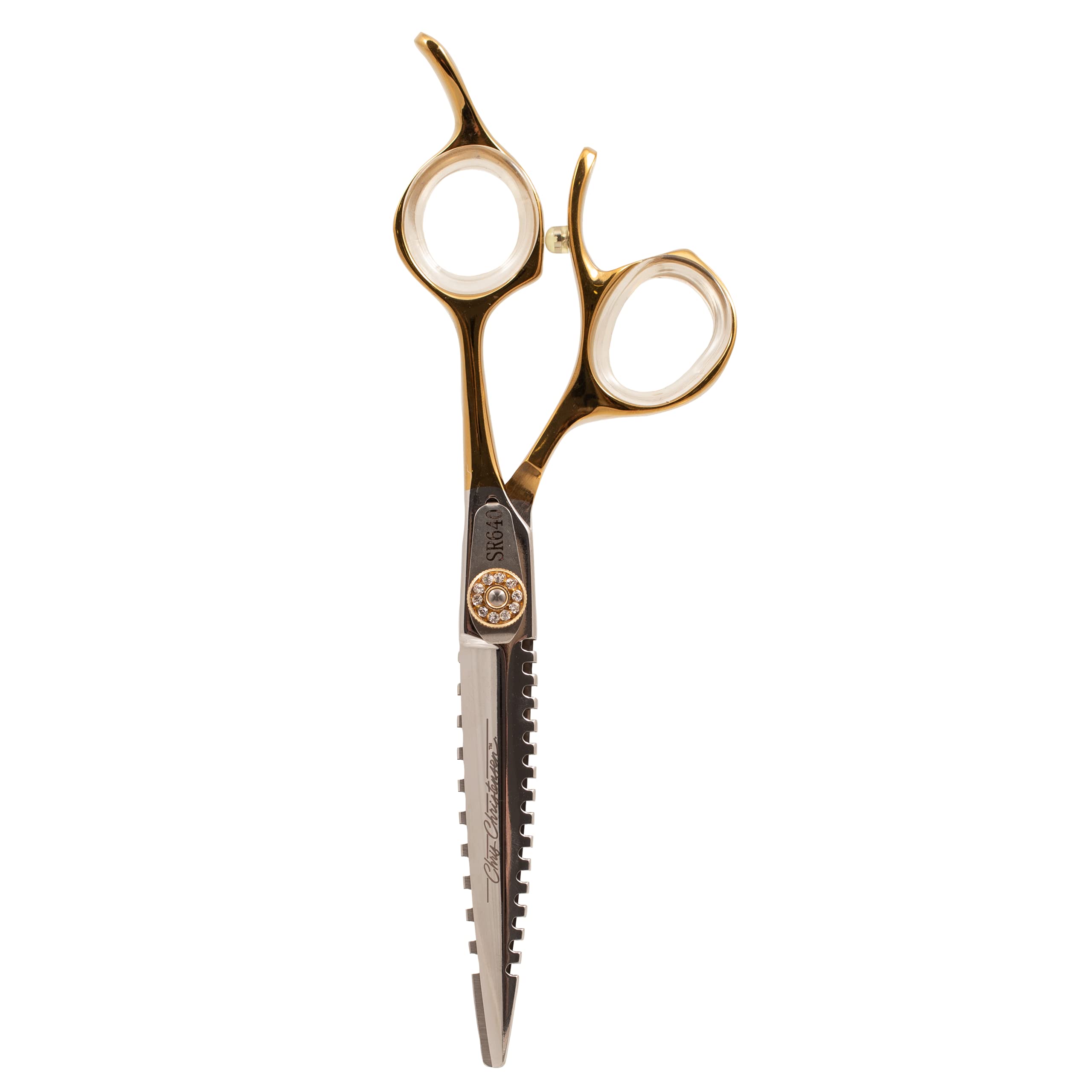 Chris Christensen Professional Dog Grooming Scissors - 6 Inch Razor Shaper Shears for Precision Trimming | 440C Japanese Stainless Steel with Gold Handles & Mirror Finish Blades | Perfect for Professional Groomers & Pet Owners at Home