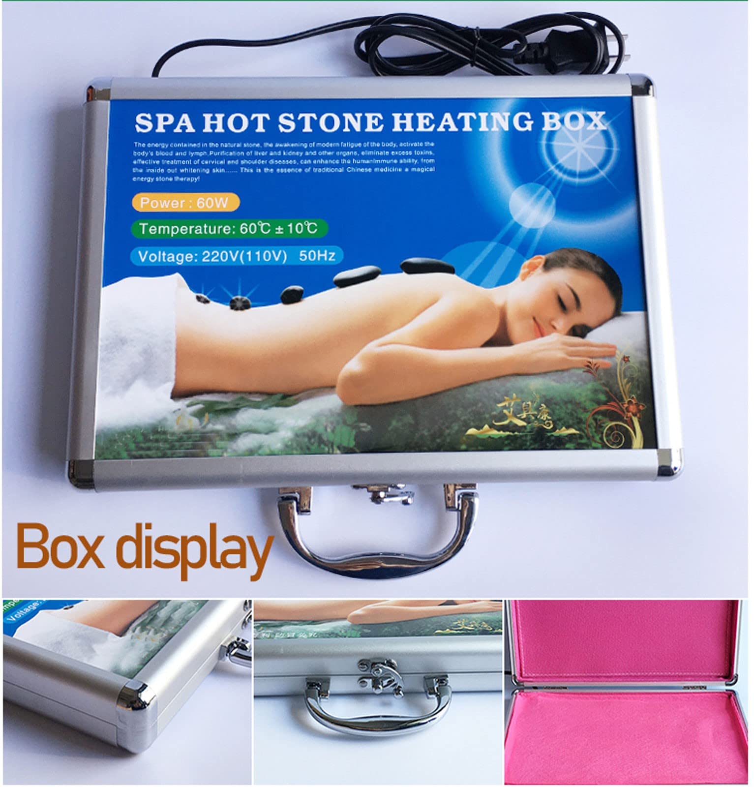Professional Hot Stone Massage Kit - 18pcs Basalt Stones with Heating Box for Relaxation & Pain Relief | Perfect for Home Spa, Beauty Salons & Professional Therapists | Ideal for Stress Relief, Muscle Recovery & Couples Massage