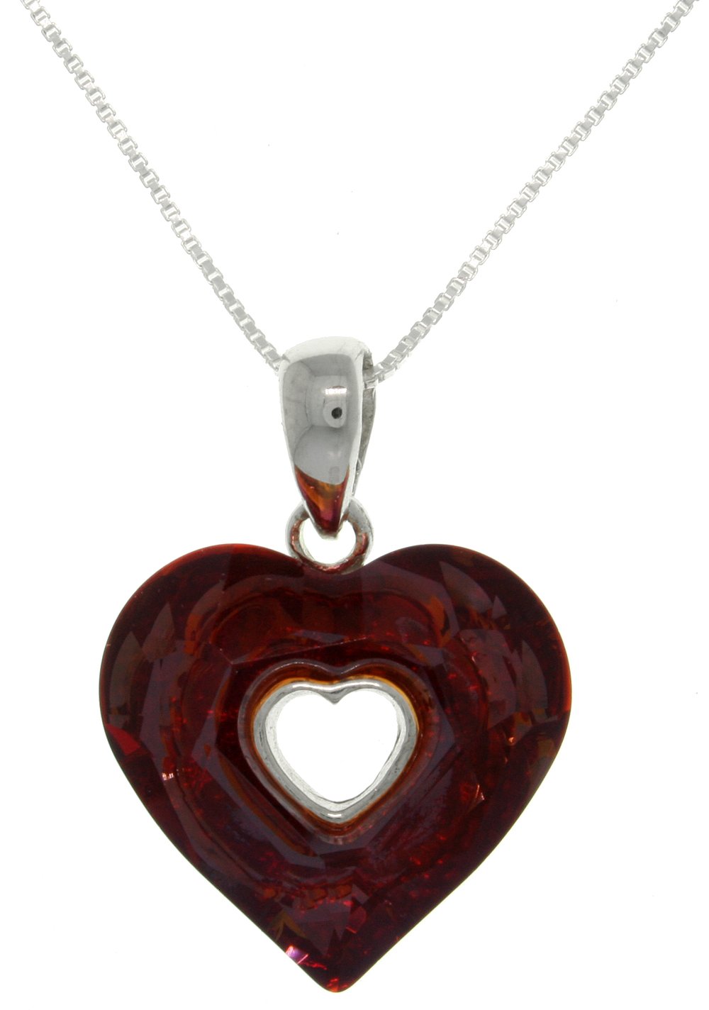 Sterling Silver Heart Pendant Necklace - Romantic Gift for Her